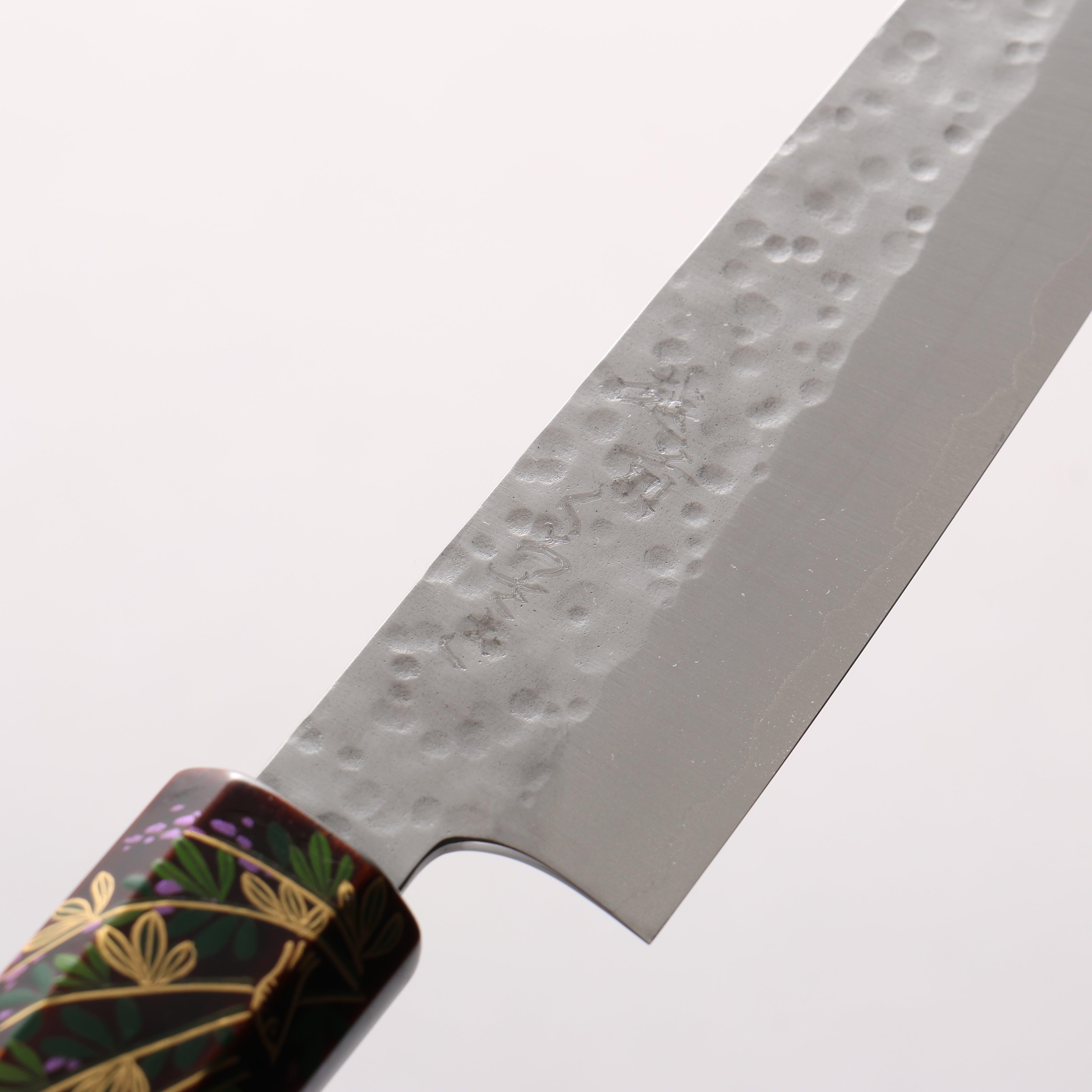 Makoto Kurosaki SG2 Hammered(Maru) Petty-Utility 135mm Lacquered (Real Gold Makie Design) Handle