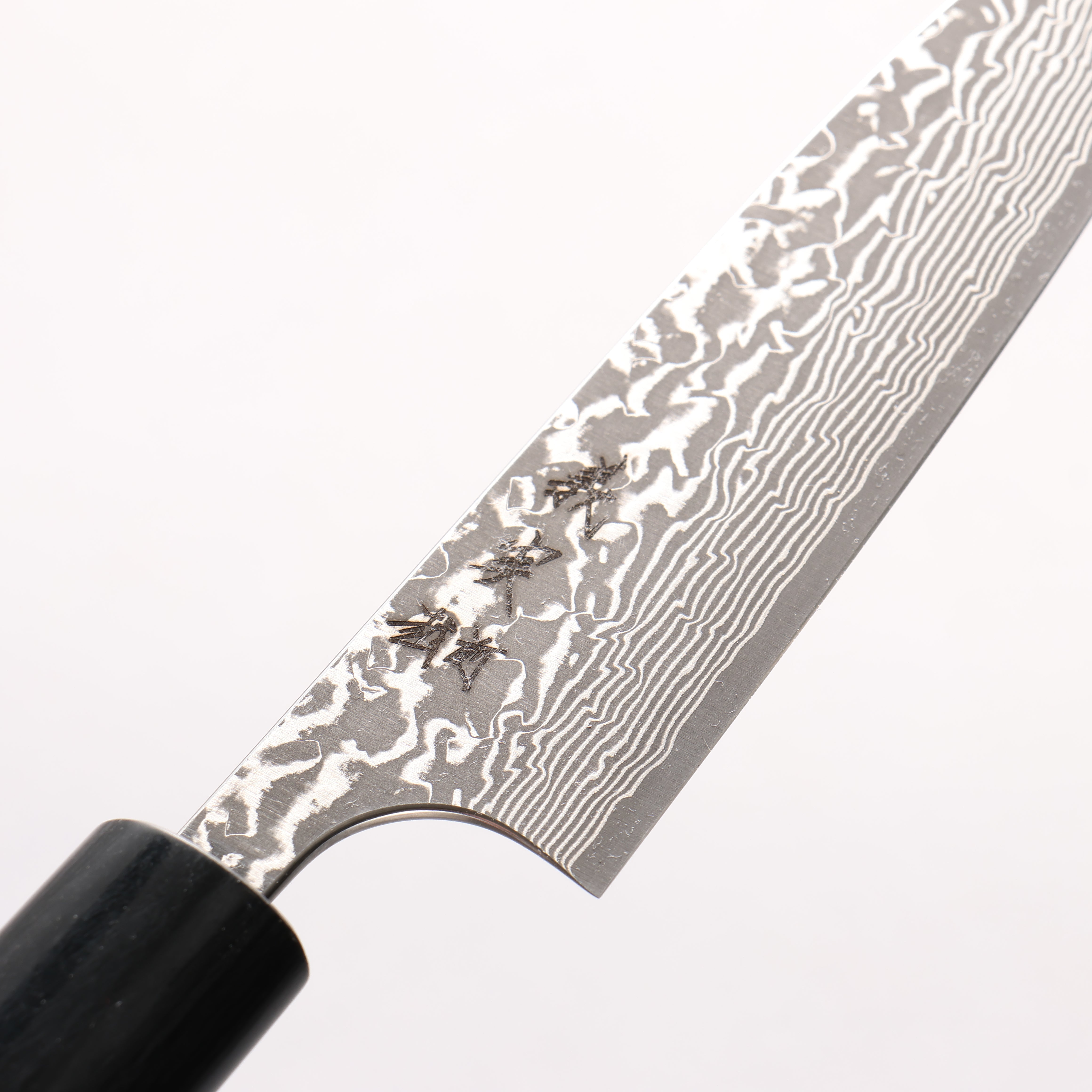 Yoshimi Kato VG10 Black Damascus Petty-Utility 120mm Rosewood (ferrule: Black Pakka wood) Maru Handle