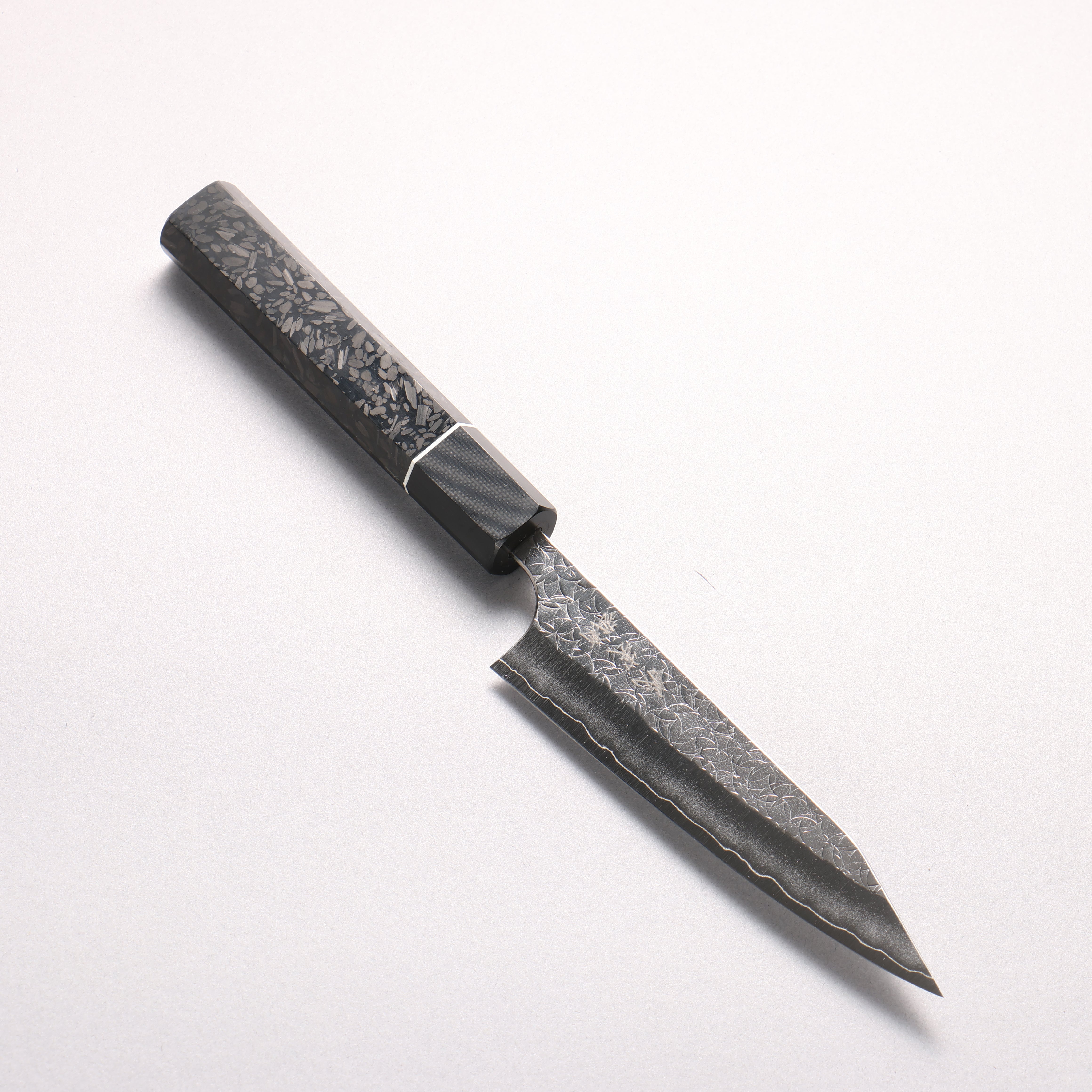 Yoshimi Kato Minamo SG2 Hammered Kiritsuke Petty-Utility 120mm Carbon Fiber (ferrule: G10) Handle