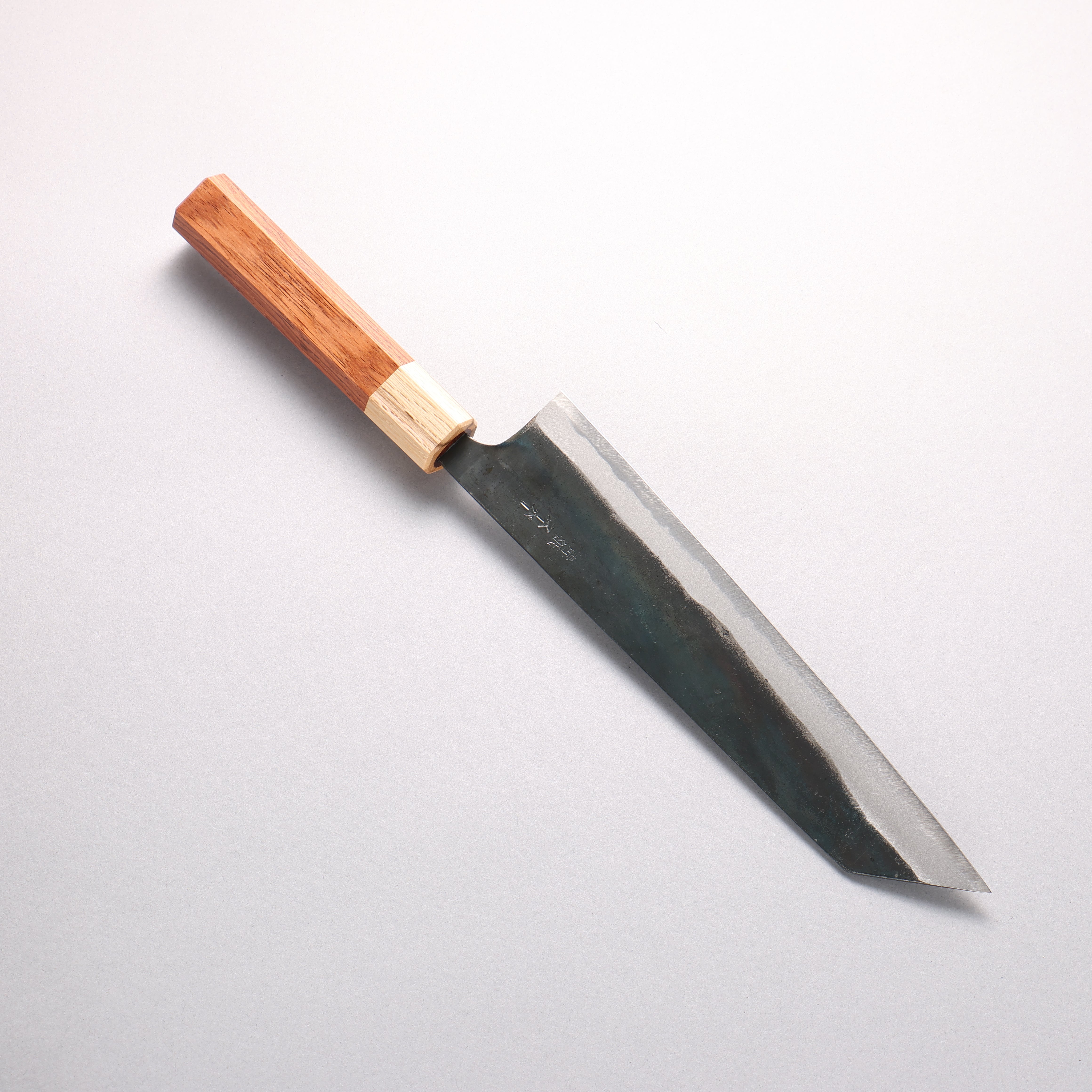 Seisuke Blue Super Black Finished Kiritsuke Gyuto 210mm Rosewood (ferrule: Oak) Handle