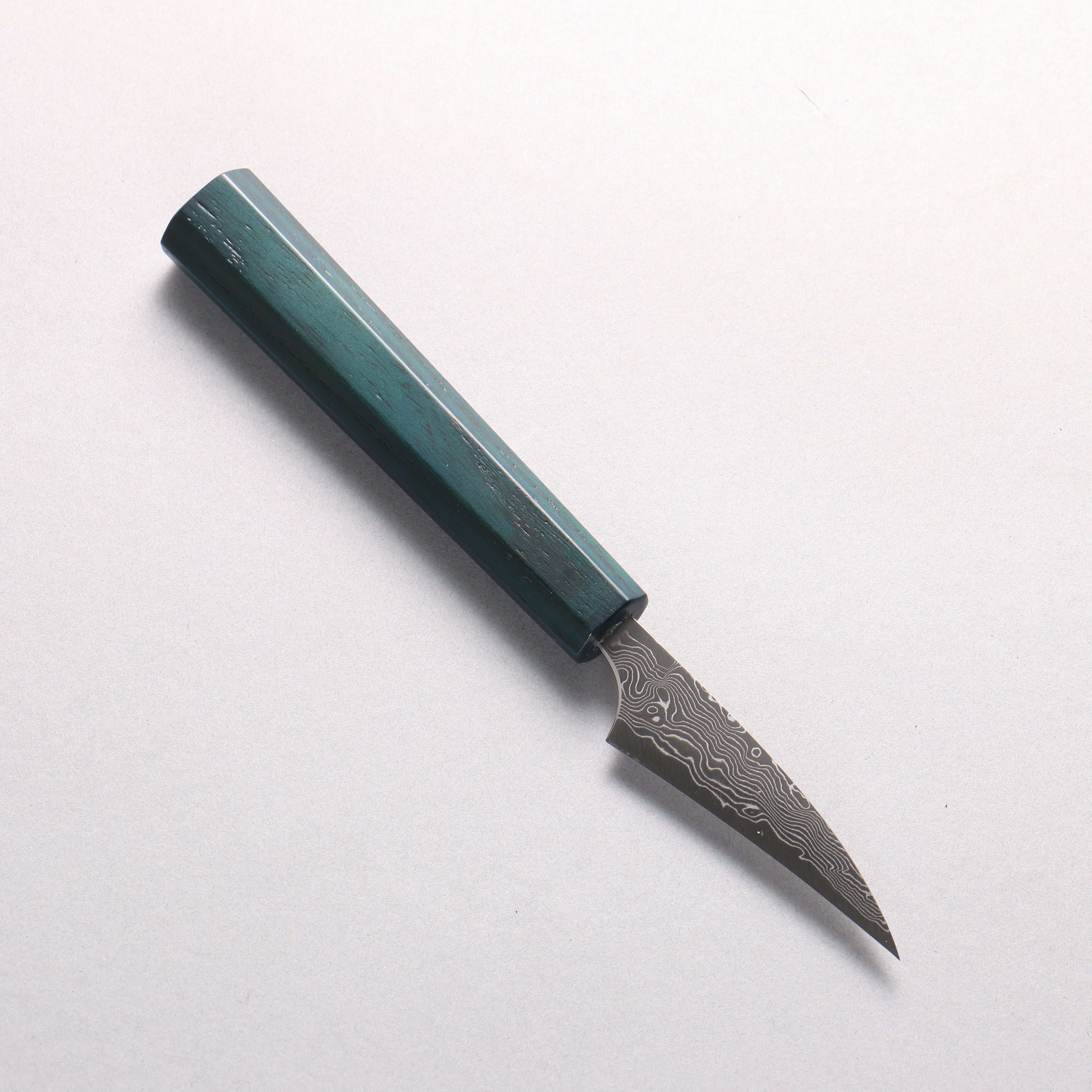 Anryu VG10 Migaki Finished Damascus Paring 75mm Oak (Indigo Dyed) Handle