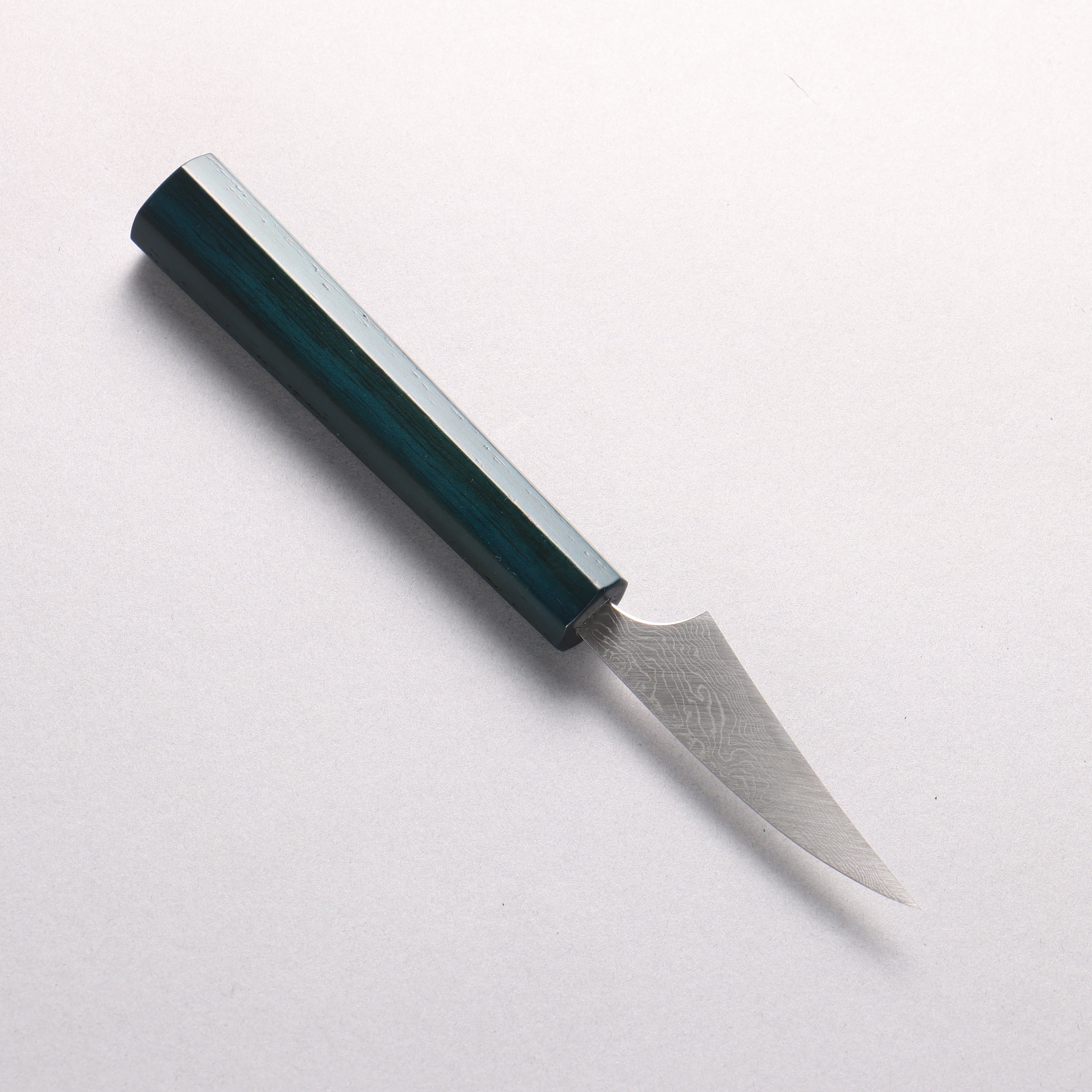 Anryu VG10 Migaki Finished Damascus Paring 75mm Oak (Indigo Dyed) Handle