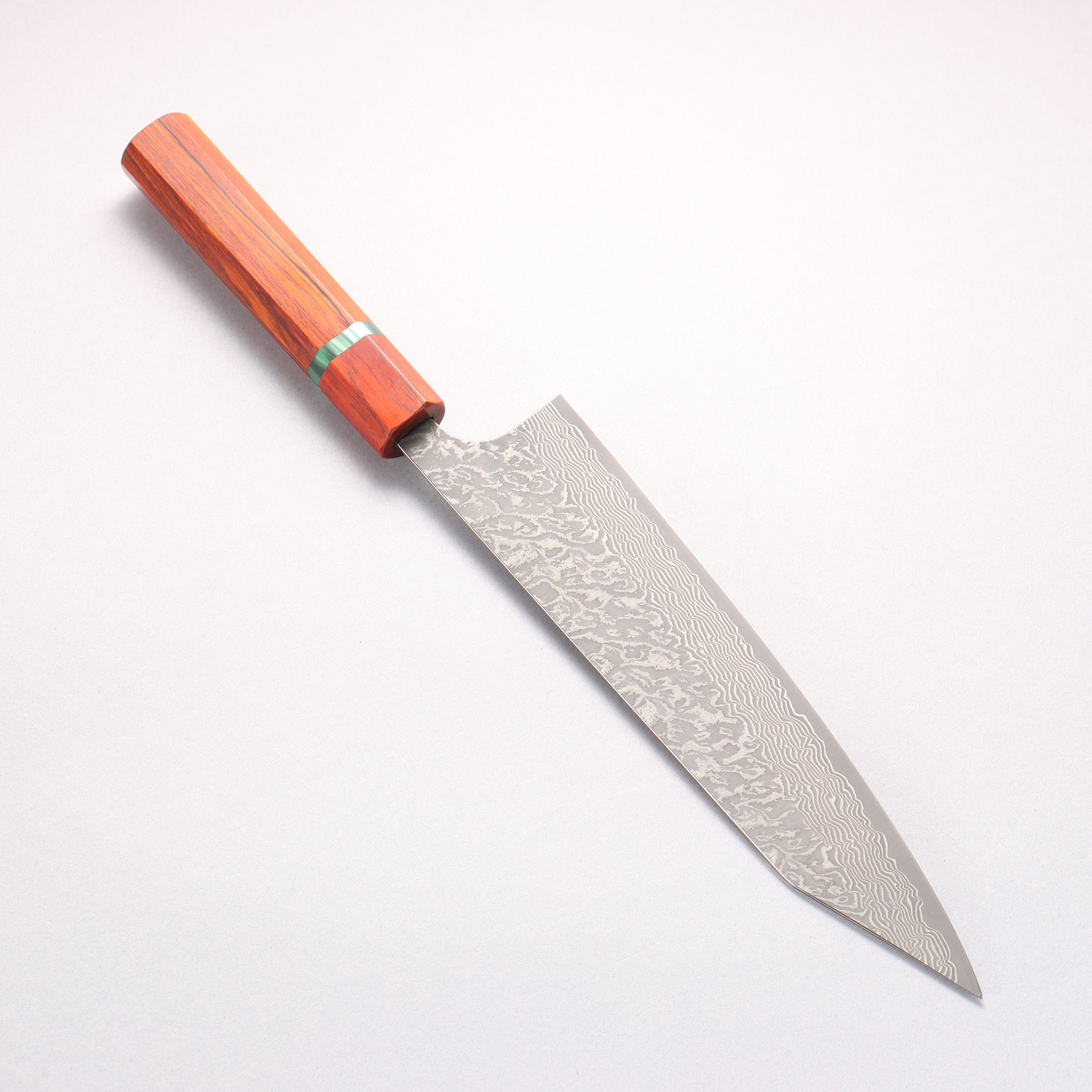 Yoshimi Kato VG10 Black Damascus Kiritsuke Gyuto 210mm Cocobolo (with Green Ring) Handle