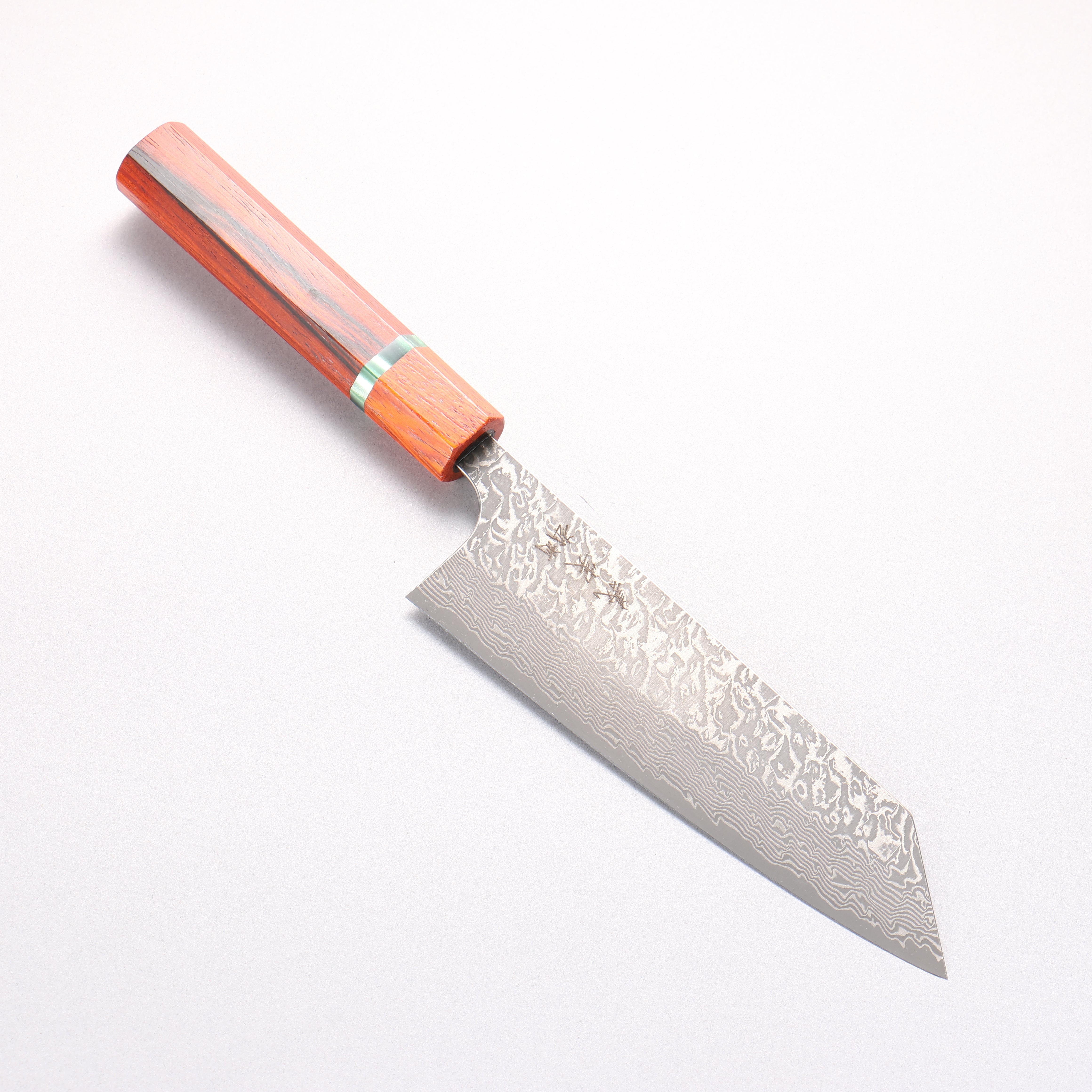 Yoshimi Kato VG10 Black Damascus Bunka 170mm Cocobolo (with Green Ring) Handle