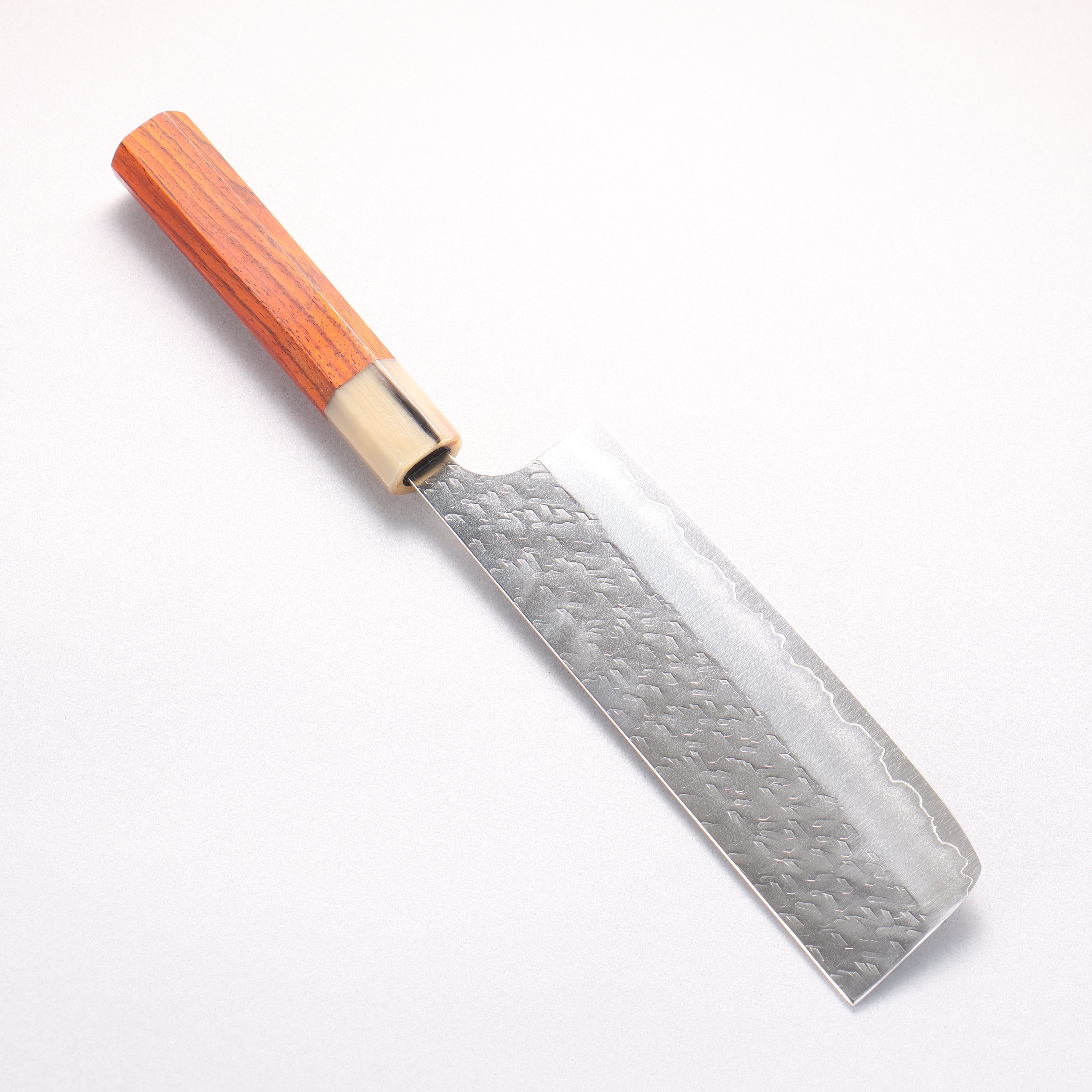 Yoshimi Kato Hyo SG2 Hammered Nakiri 165mm Cocobolo (ferrule: White Water Buffalo Horn) Handle