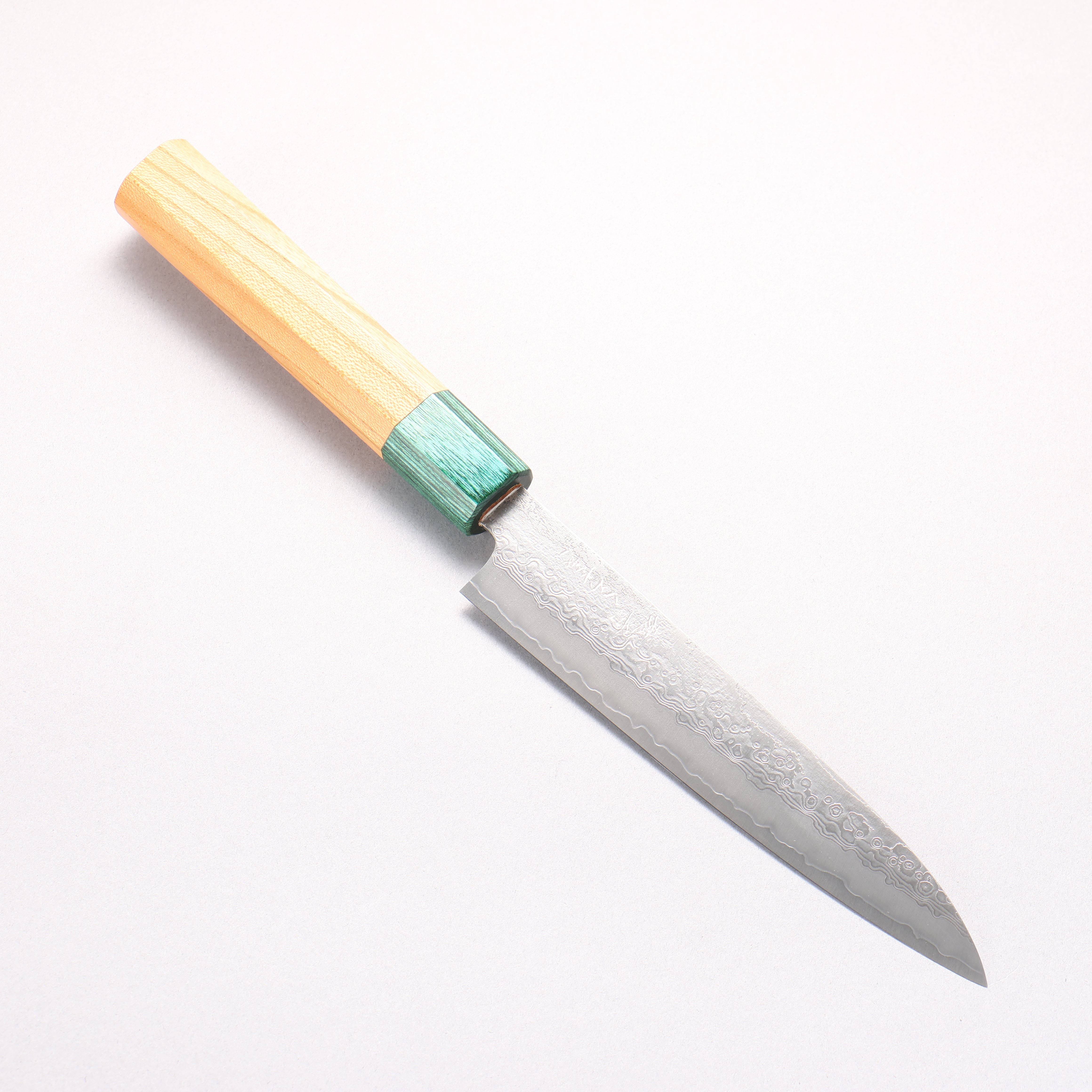 Makoto Kurosaki Tree Spirit VG10w Damascus Santoku 165mm Japanese Elm (Ferrule: Green Pakka Wood) Handle