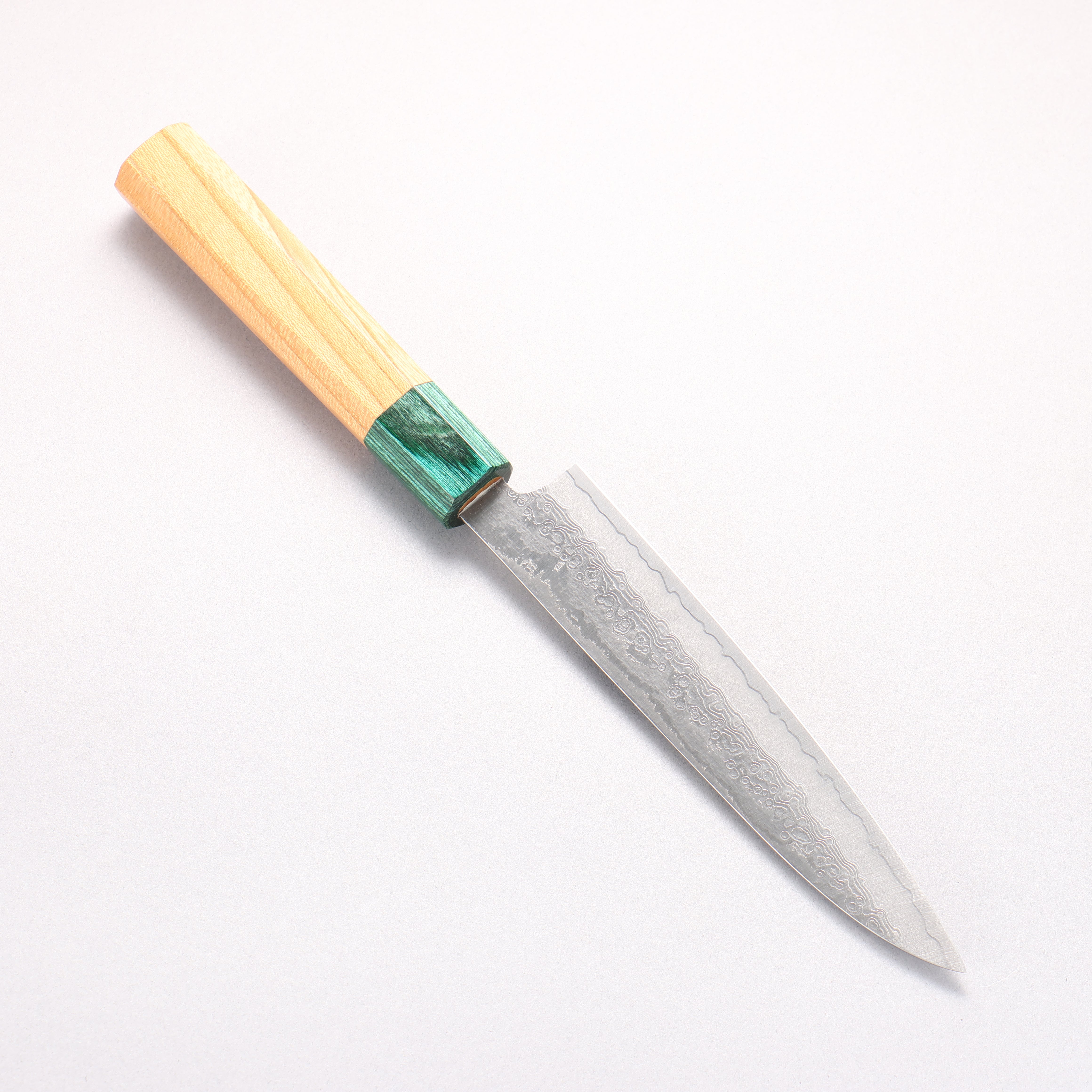 Makoto Kurosaki Tree Spirit VG10w Damascus Santoku 165mm Japanese Elm (Ferrule: Green Pakka Wood) Handle