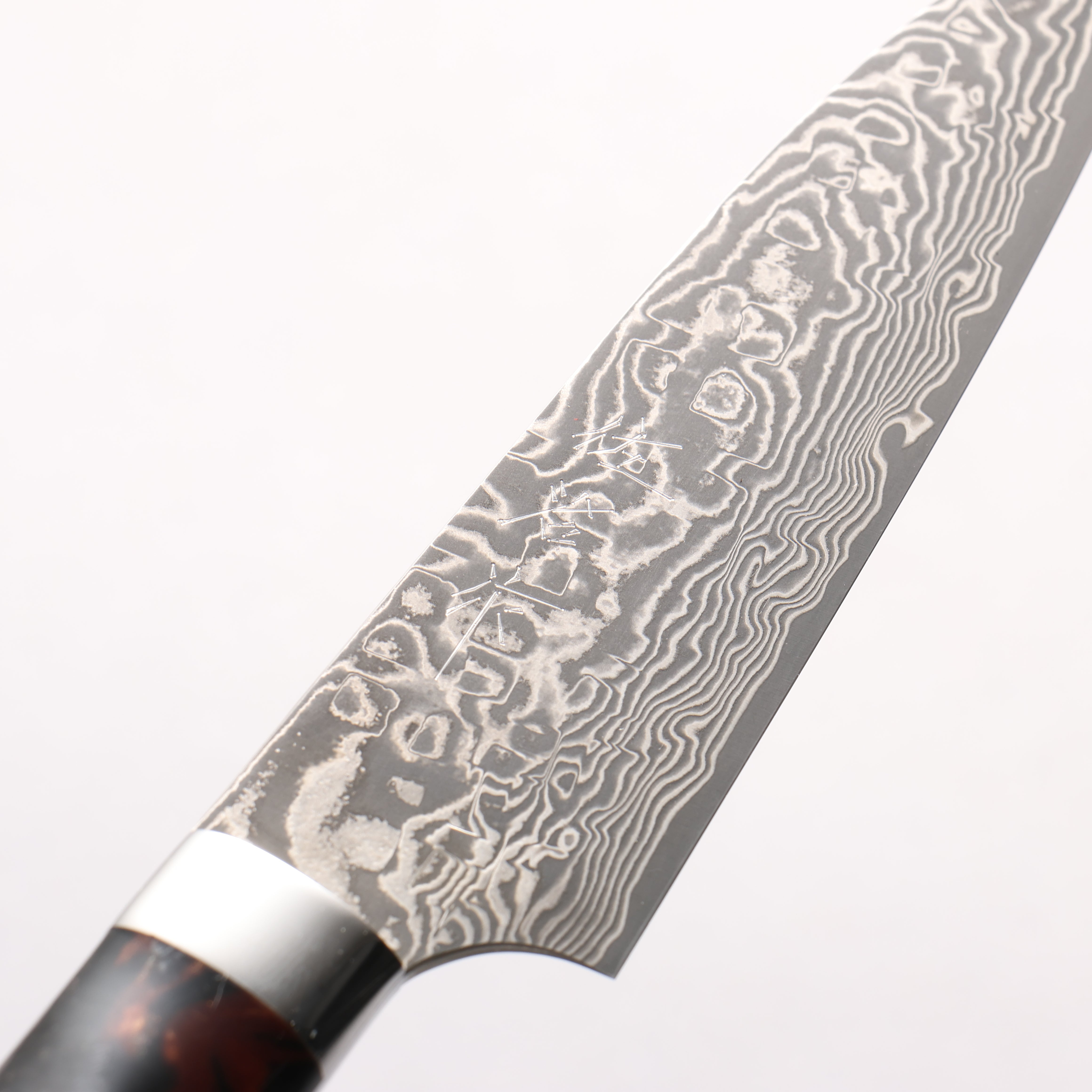 Takeshi Saji SG2 Black Damascus Petty-Utility 130mm Black With Copper Color Marble Acrylic Handle