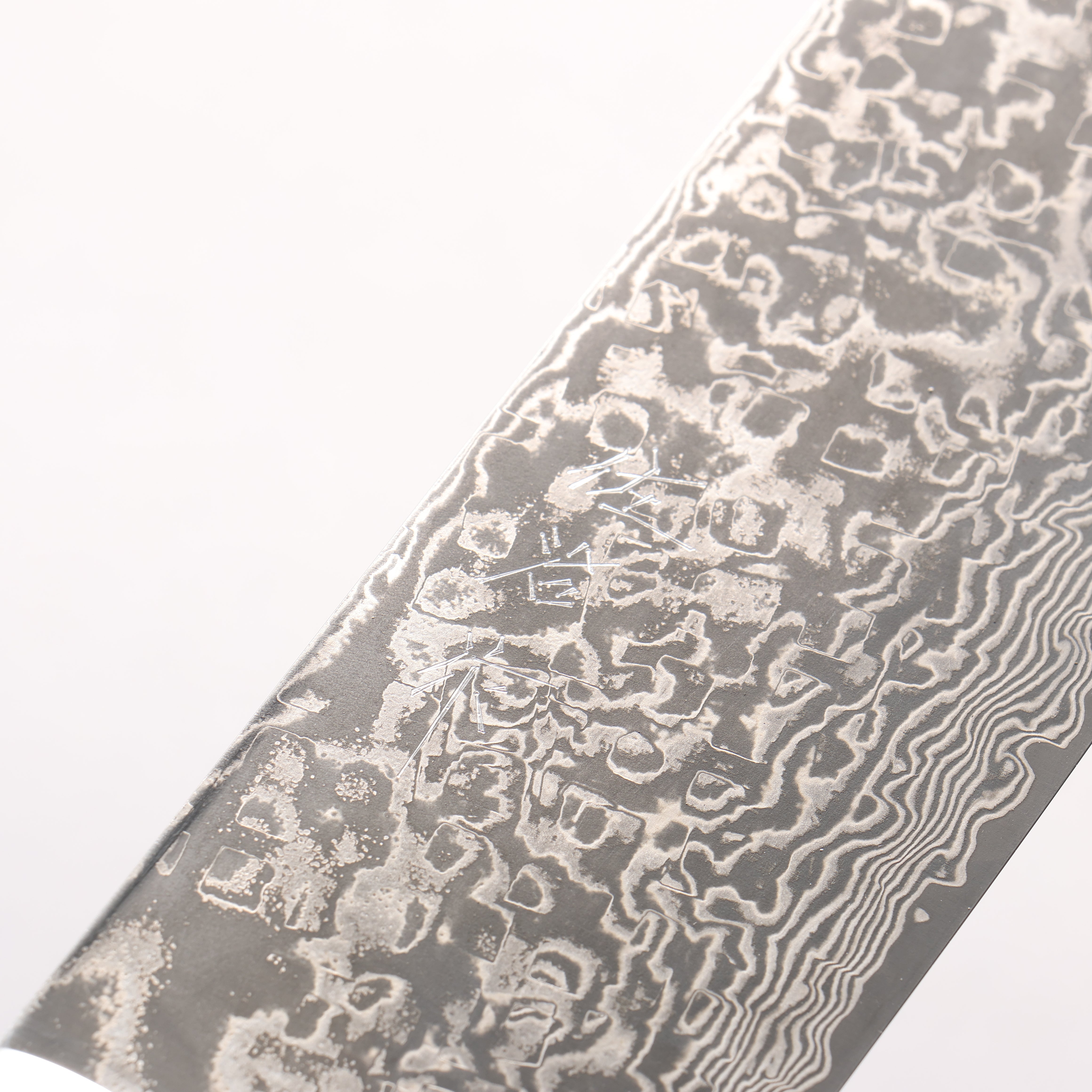 Takeshi Saji SG2 Black Damascus Nakiri 165mm Blue and White Acrylic Handle