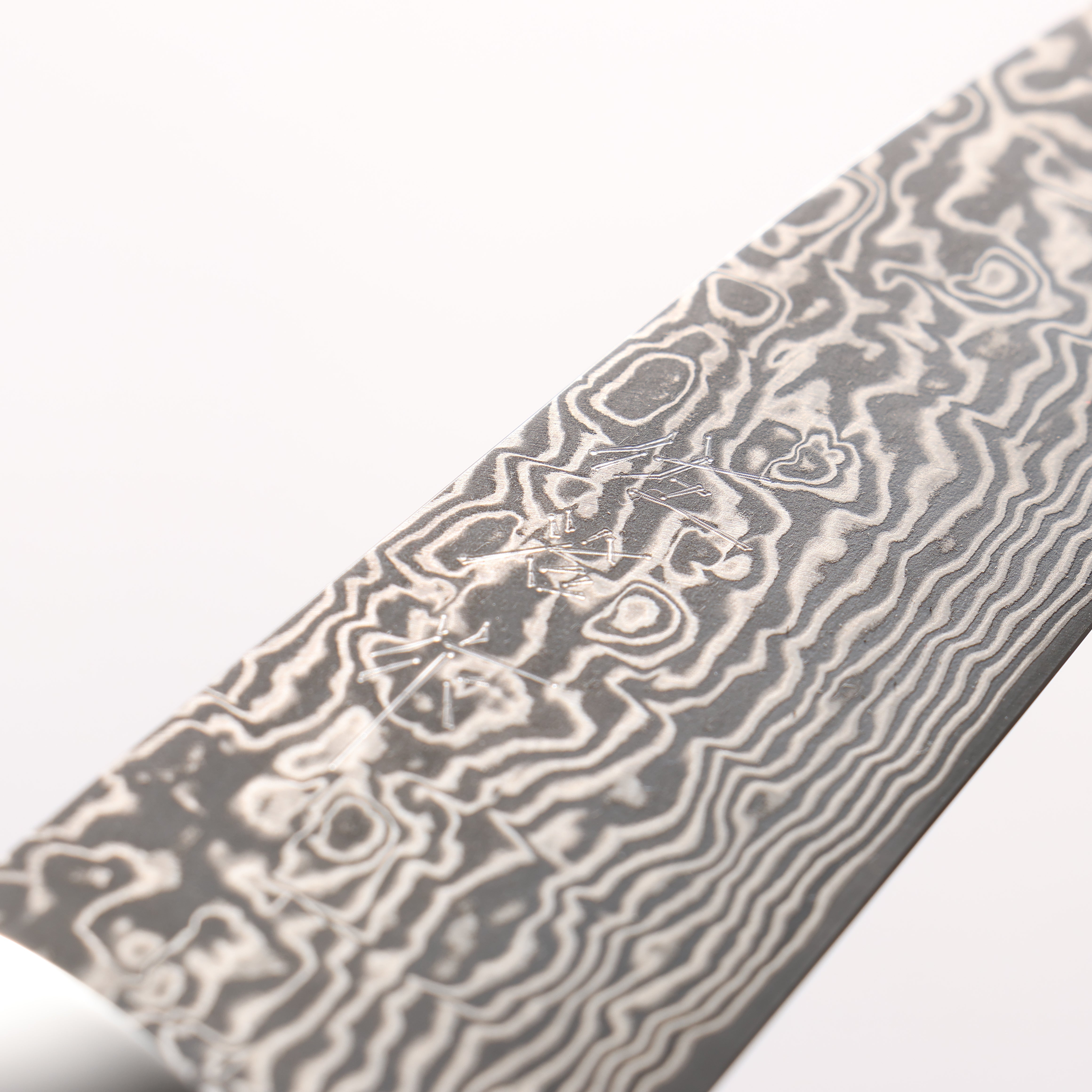 Takeshi Saji SG2 Black Damascus Petty-Utility 130mm White Blue Black Acrylic Handle