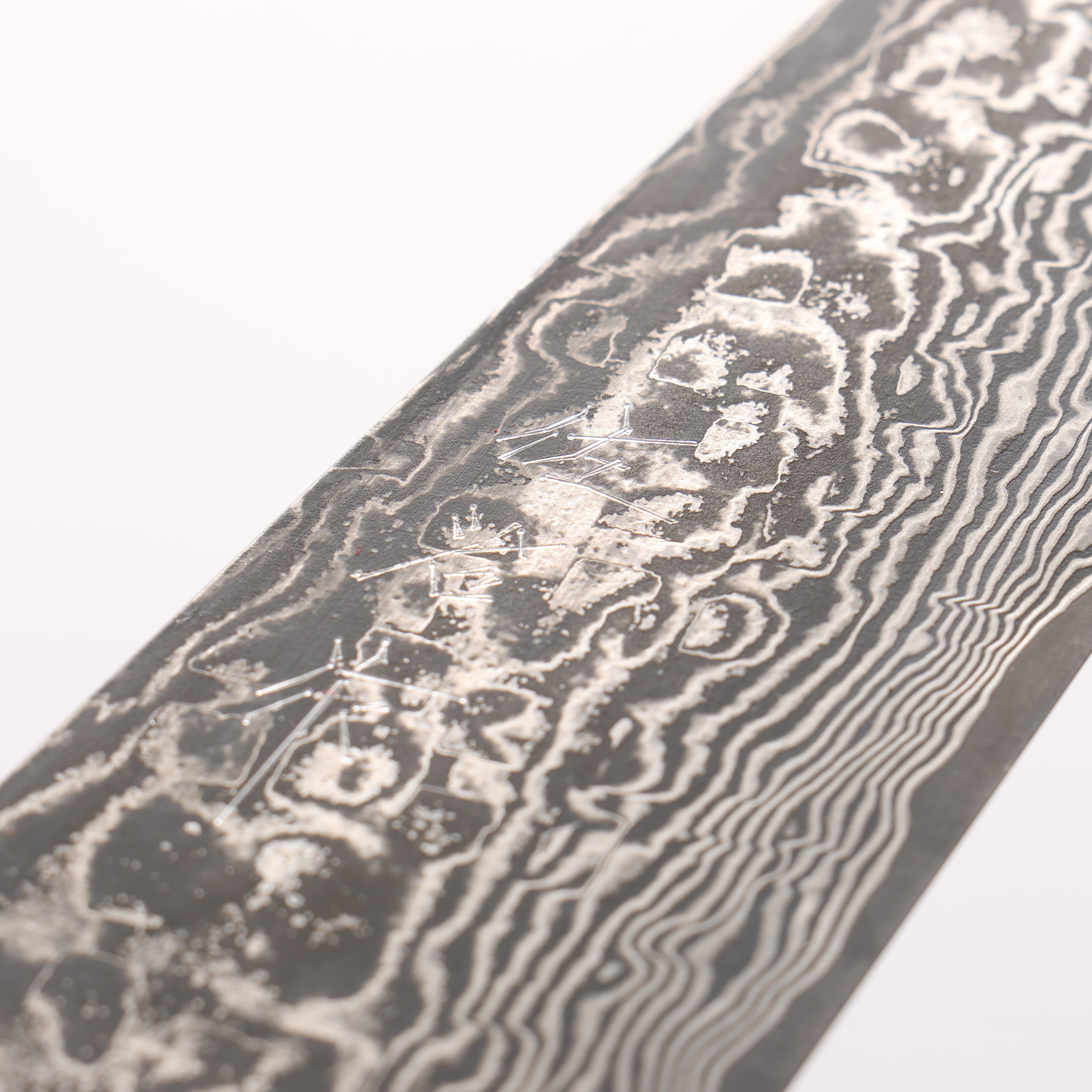 Takeshi Saji SG2 Black Damascus Gyuto 180mm Black and Yellow Marbled Acrylic Handle