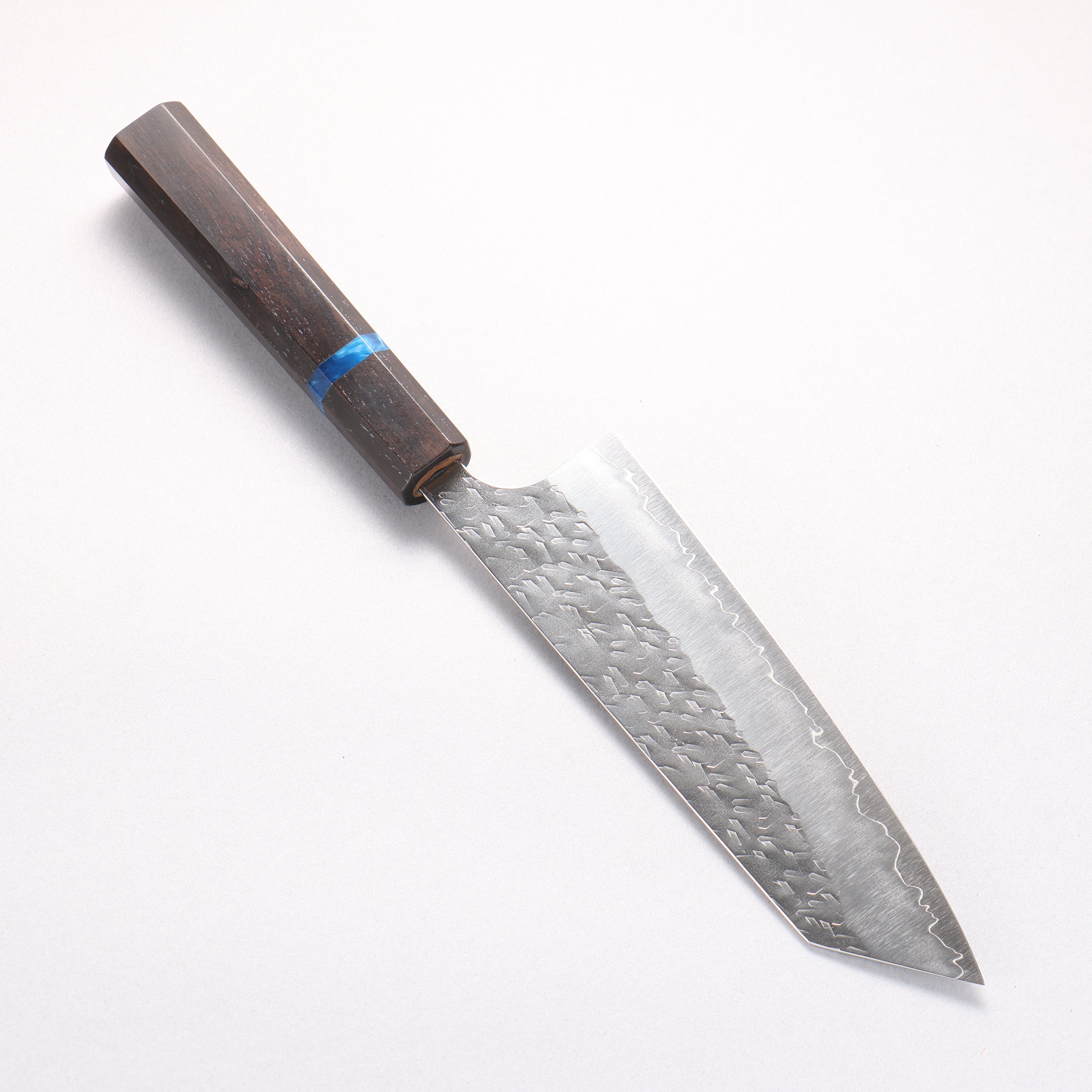 Yoshimi Kato Hyo SG2 Hammered Bunka 170mm Ebony (Blue Ring) Handle - Seisuke Knife