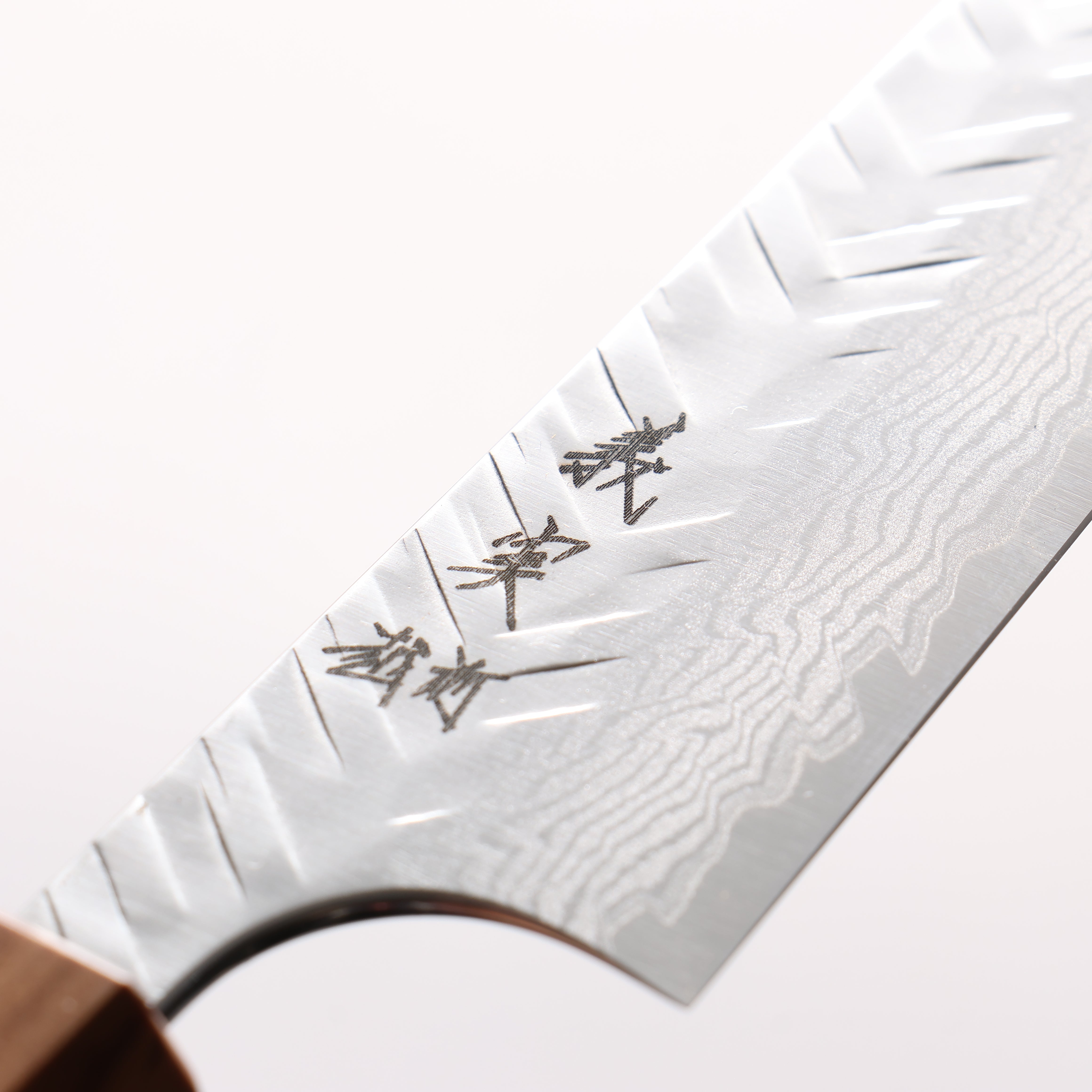 Yoshimi Kato VG-XEOS Damascus Hammered (V) Kiritsuke Petty-Utility 150mm Olive Tree and Black Resin Handle