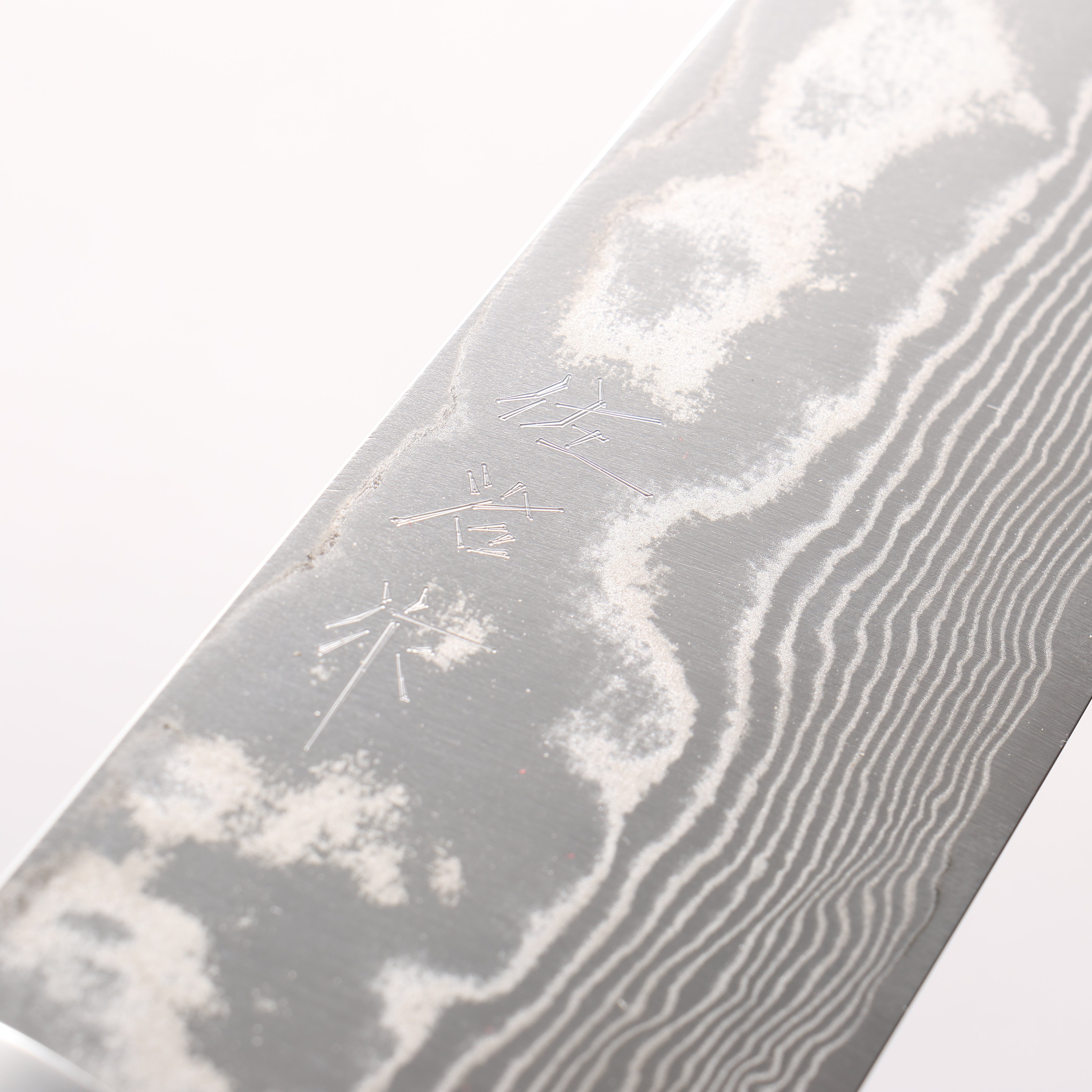 Takeshi Saji SPG STRIX Damascus Bunka 180mm Black/Brown Corian Handle