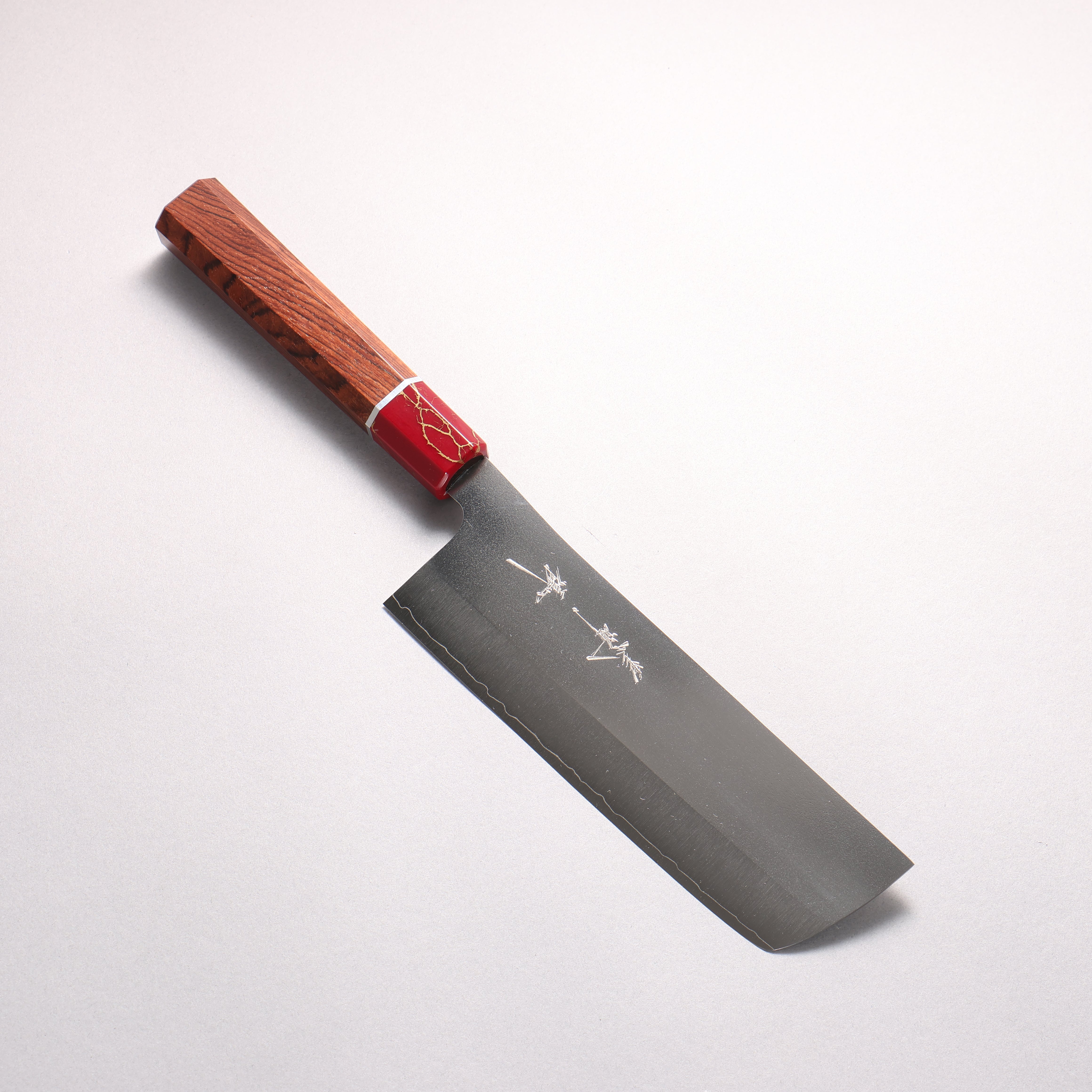 Yu Kurosaki Gekko VG-XEOS Nakiri 165mm Rosewood (Ferrule: Red Turquoise) Handle