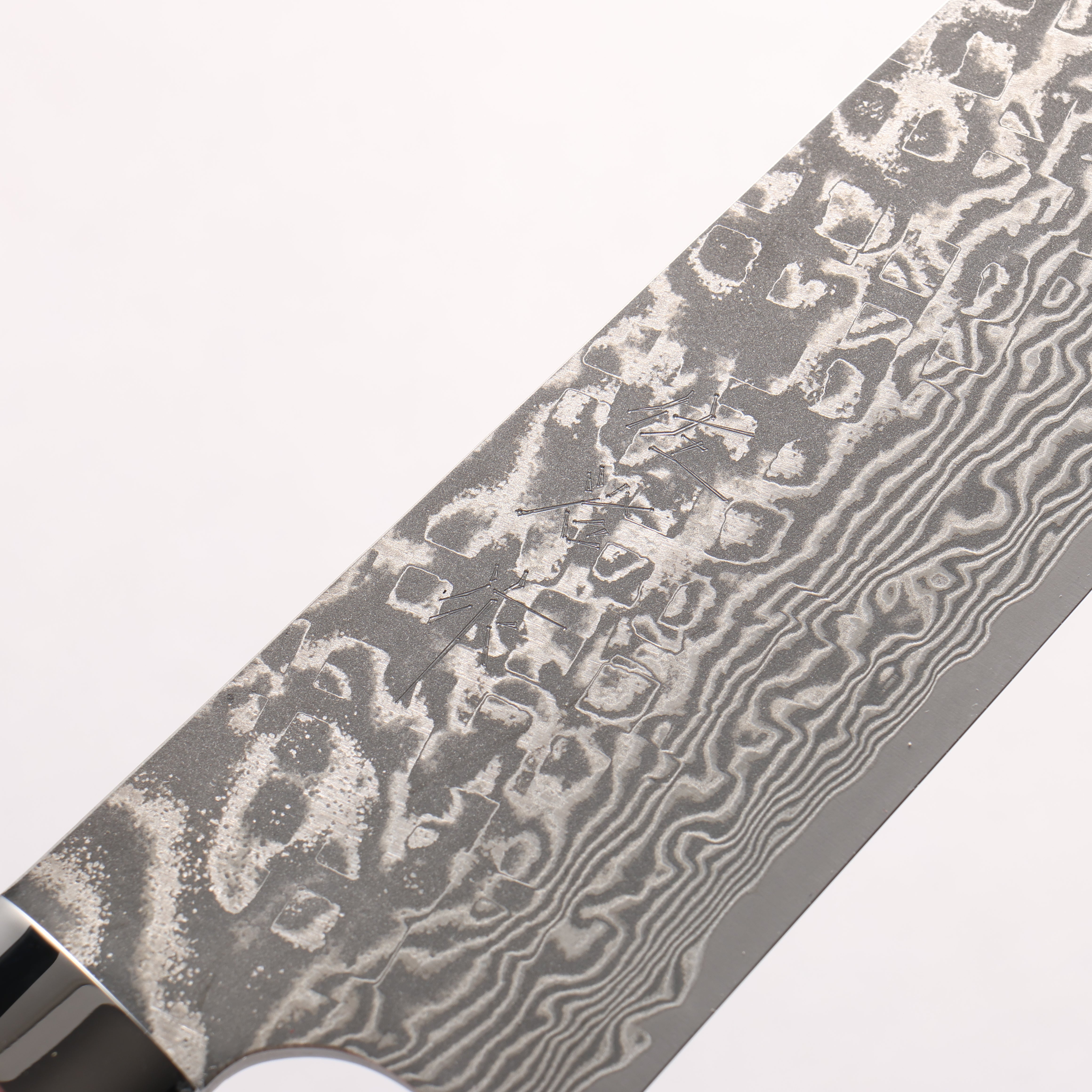 Takeshi Saji SG2 Black Damascus Santoku 180mm Pink Marble Acrylic Handle