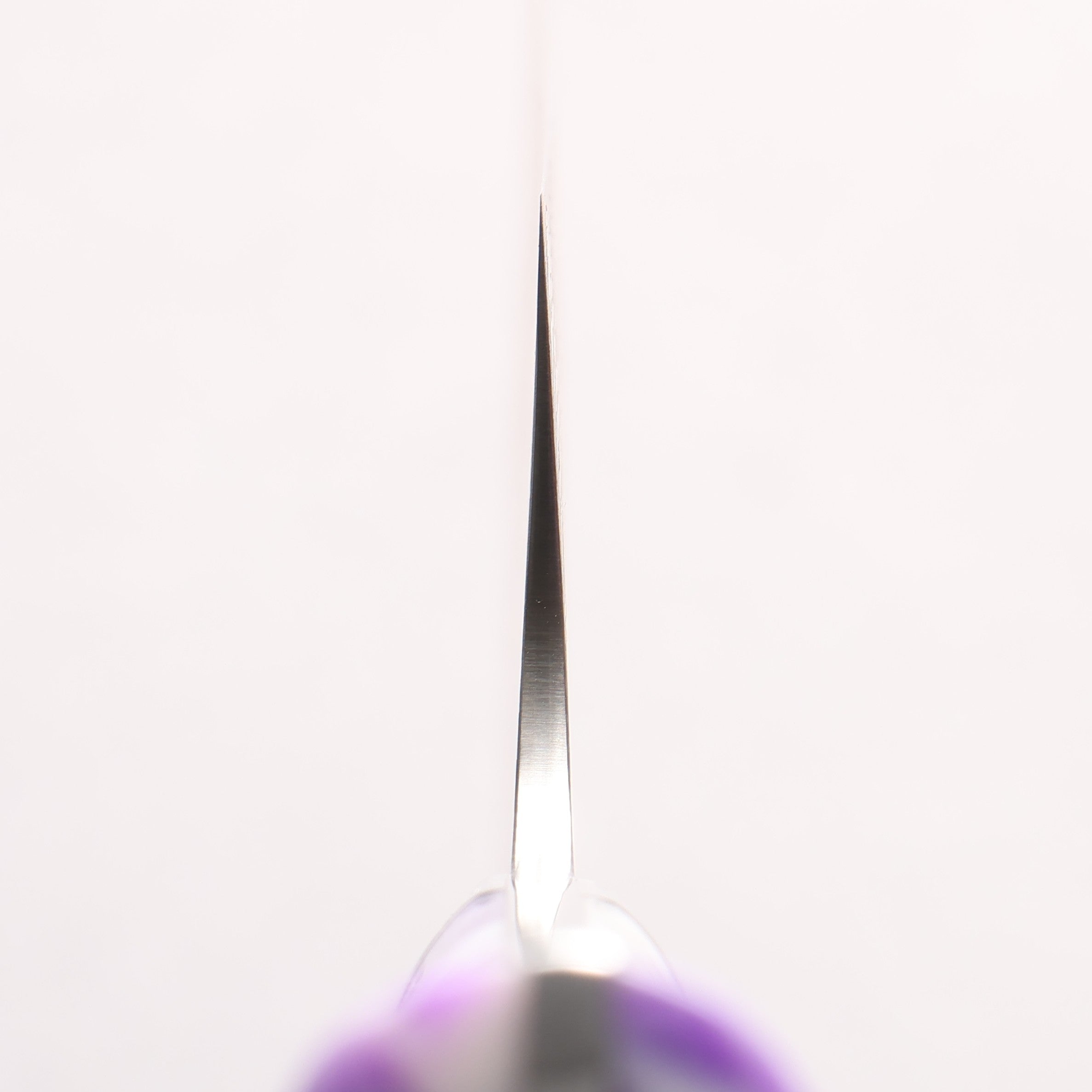 Takeshi Saji SG2 Black Damascus Nakiri 165mm Purple and White Marble Acrylic Handle