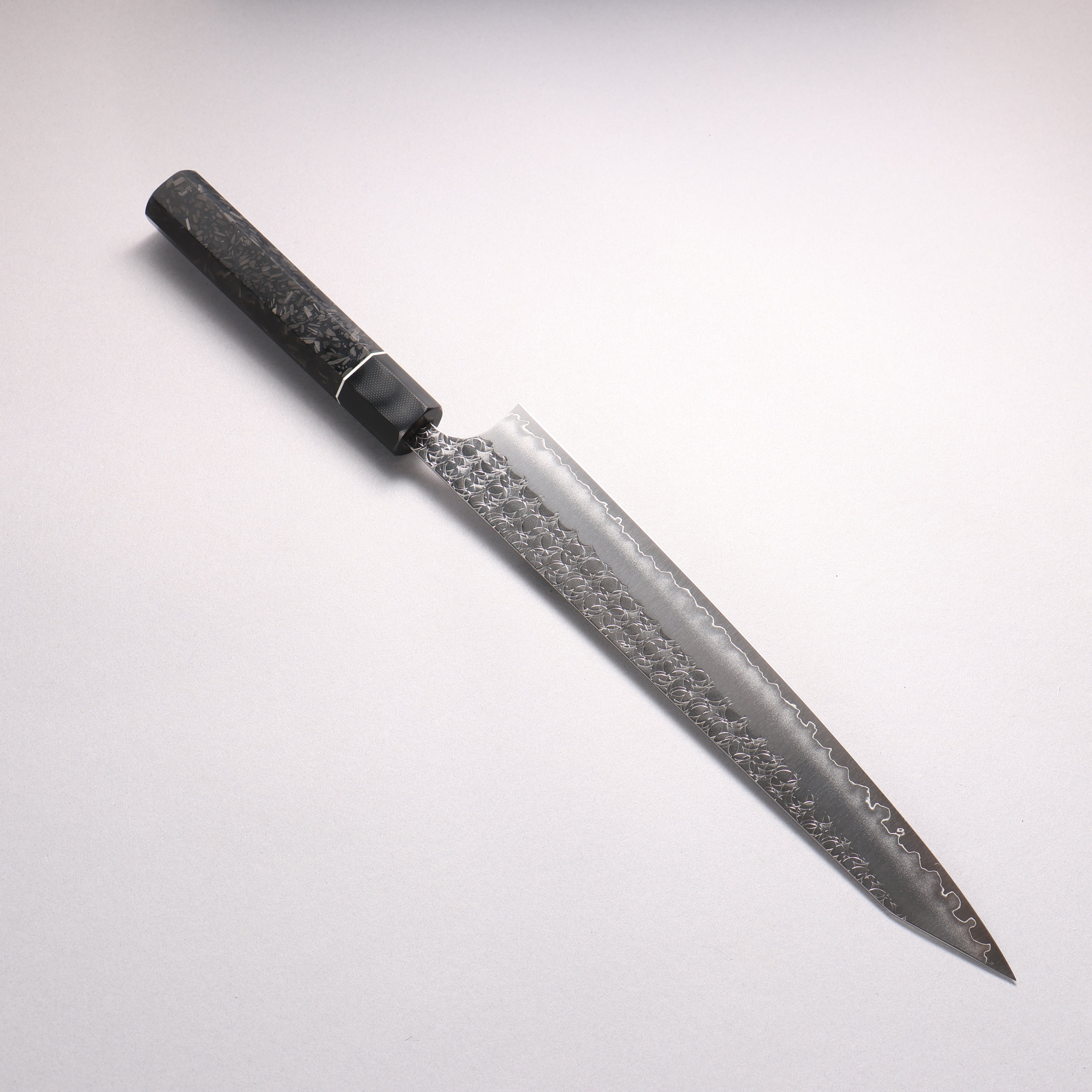 Yoshimi Kato Minamo SG2 Hammered Kiritsuke Sujihiki 270mm Carbon Fiber (ferrule: G10) Handle