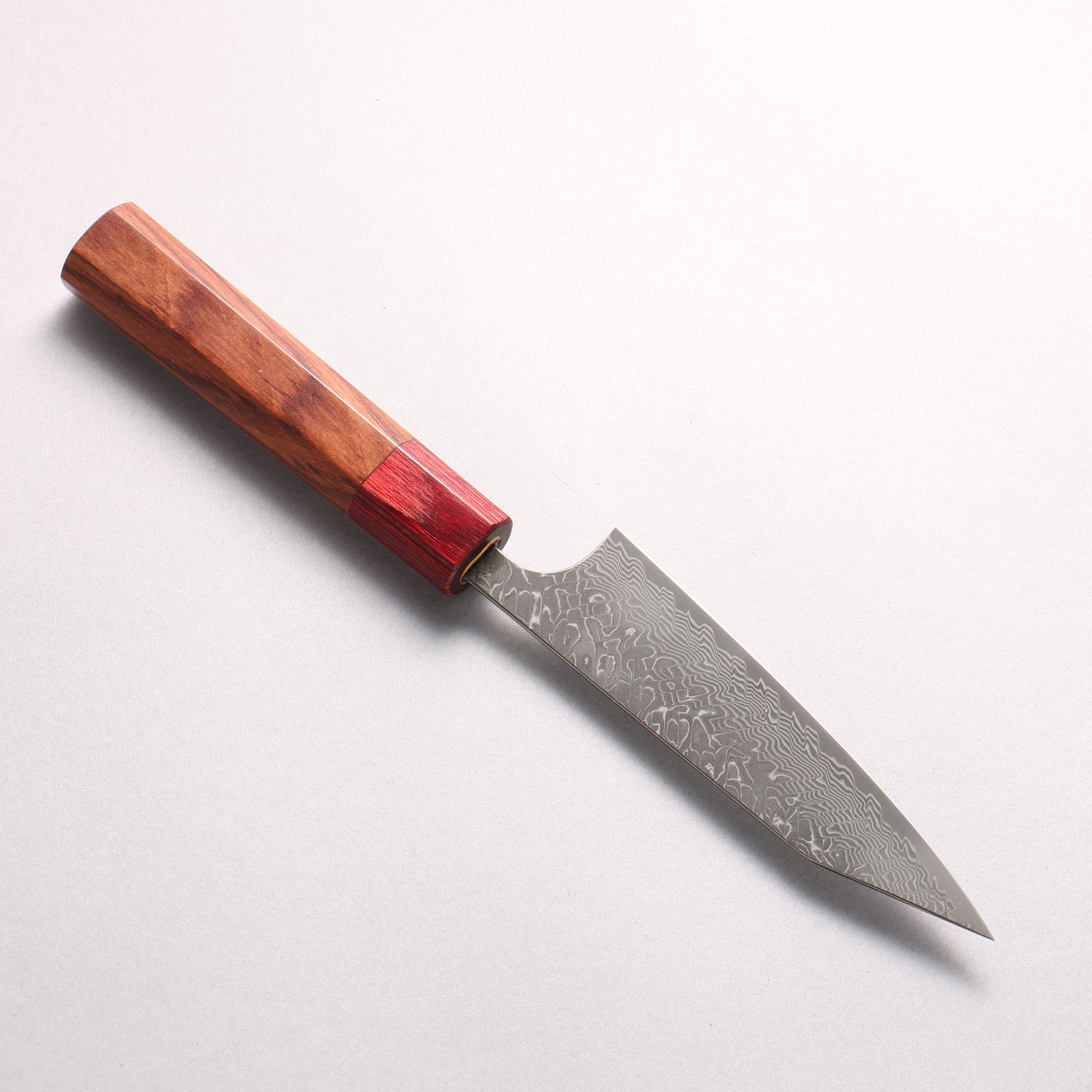 Yoshimi Kato SG2 Black Damascus Kiritsuke Petty-Utility 120mm Honduras (ferrule: Red Pakka wood) Handle