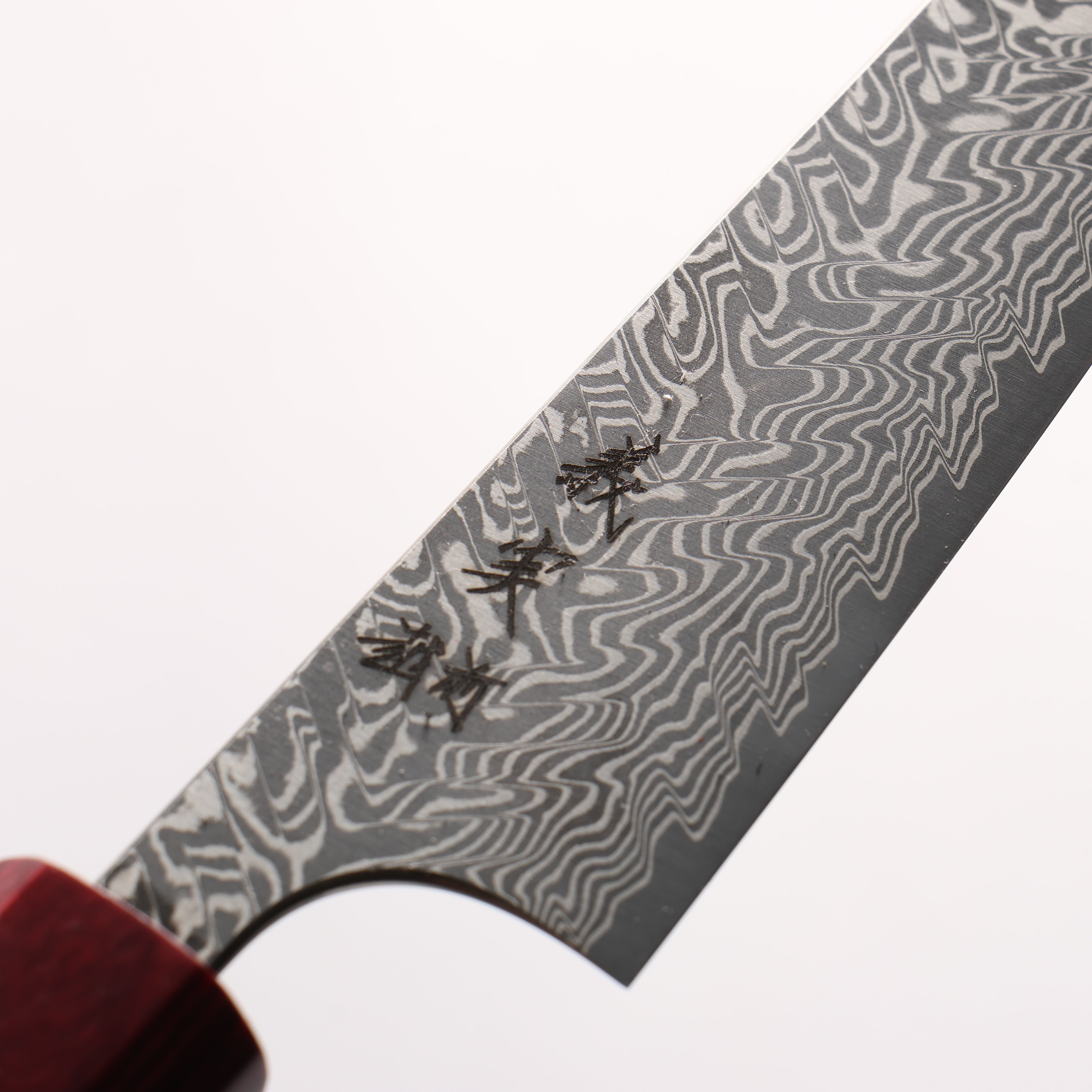 Yoshimi Kato SG2 Black Damascus Kiritsuke Petty-Utility 120mm Honduras (ferrule: Red Pakka wood) Handle