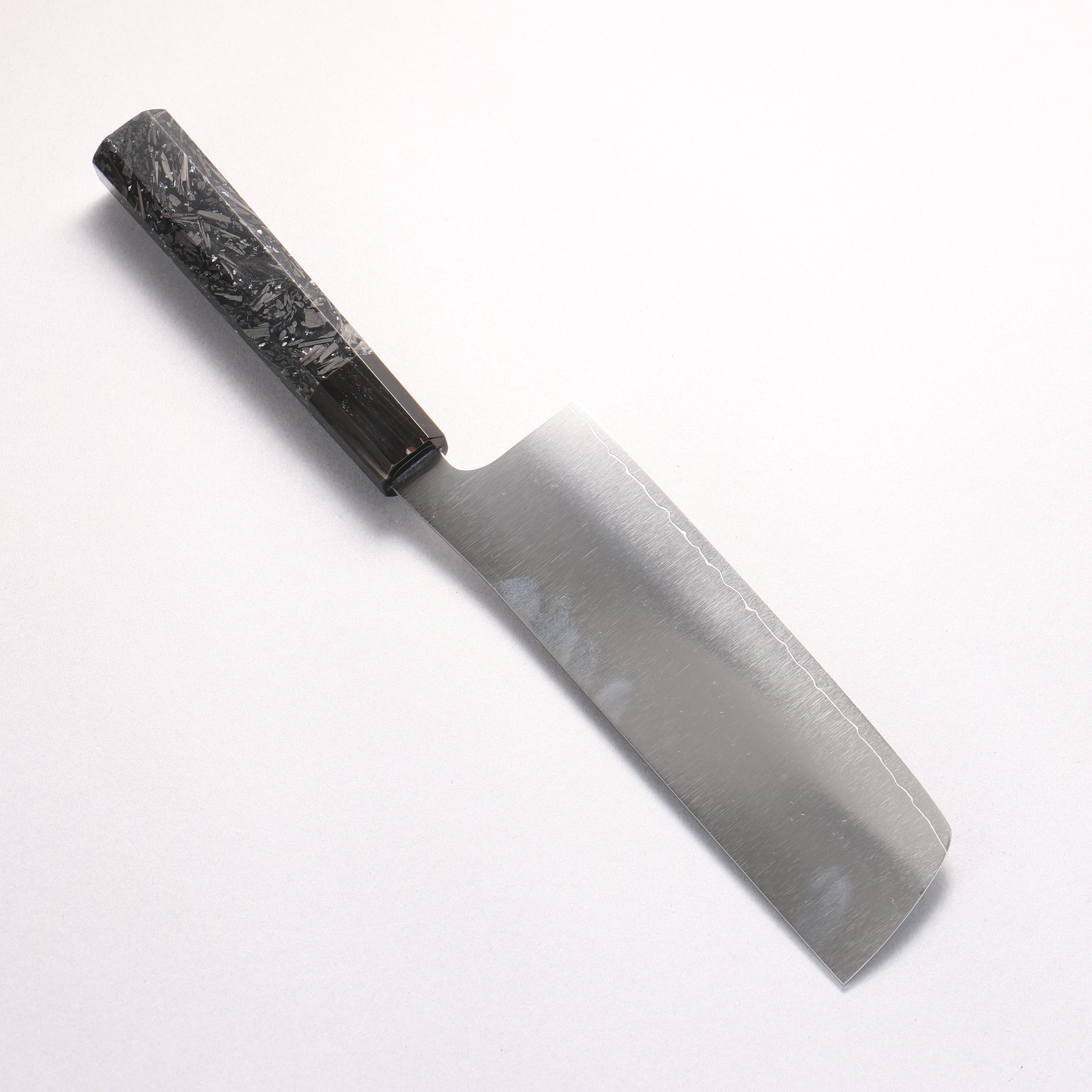 [Ginza Only] Yu Kurosaki Gekko VG-XEOS Nakiri 165mm Carbon Fiber with Silver Speckles (ferrule: Black Water Buffalo Horn) Handle