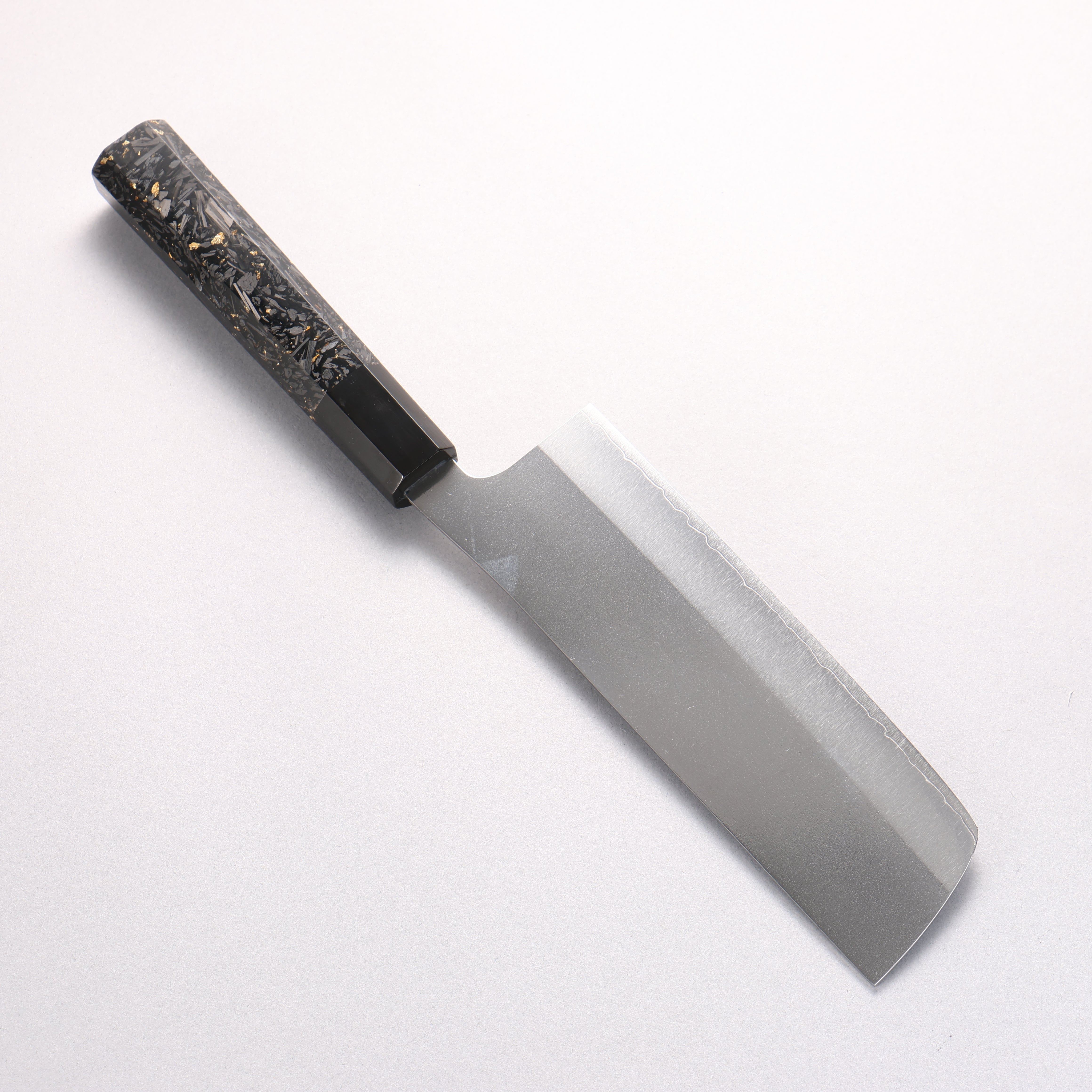 [Ginza Only] Yu Kurosaki Gekko VG-XEOS Nakiri 165mm Carbon Fiber with Gold Speckles (ferrule: Black Water Buffalo Horn) Handle