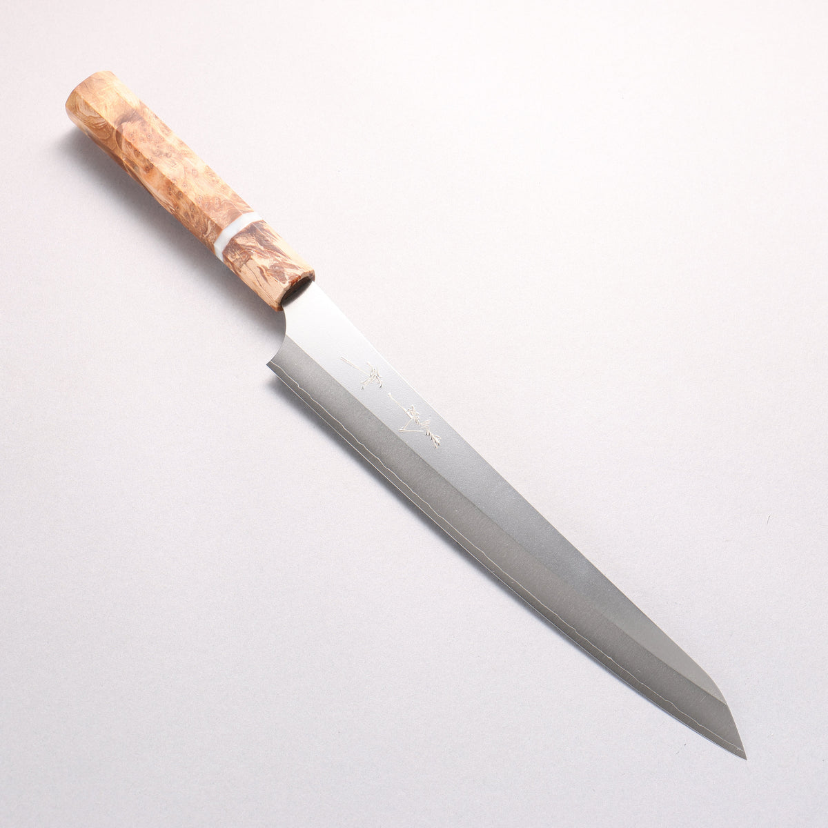 Yu Kurosaki Gekko VG-XEOS Sujihiki 270mm Brown Stabilized Wood (White Ring) Handle