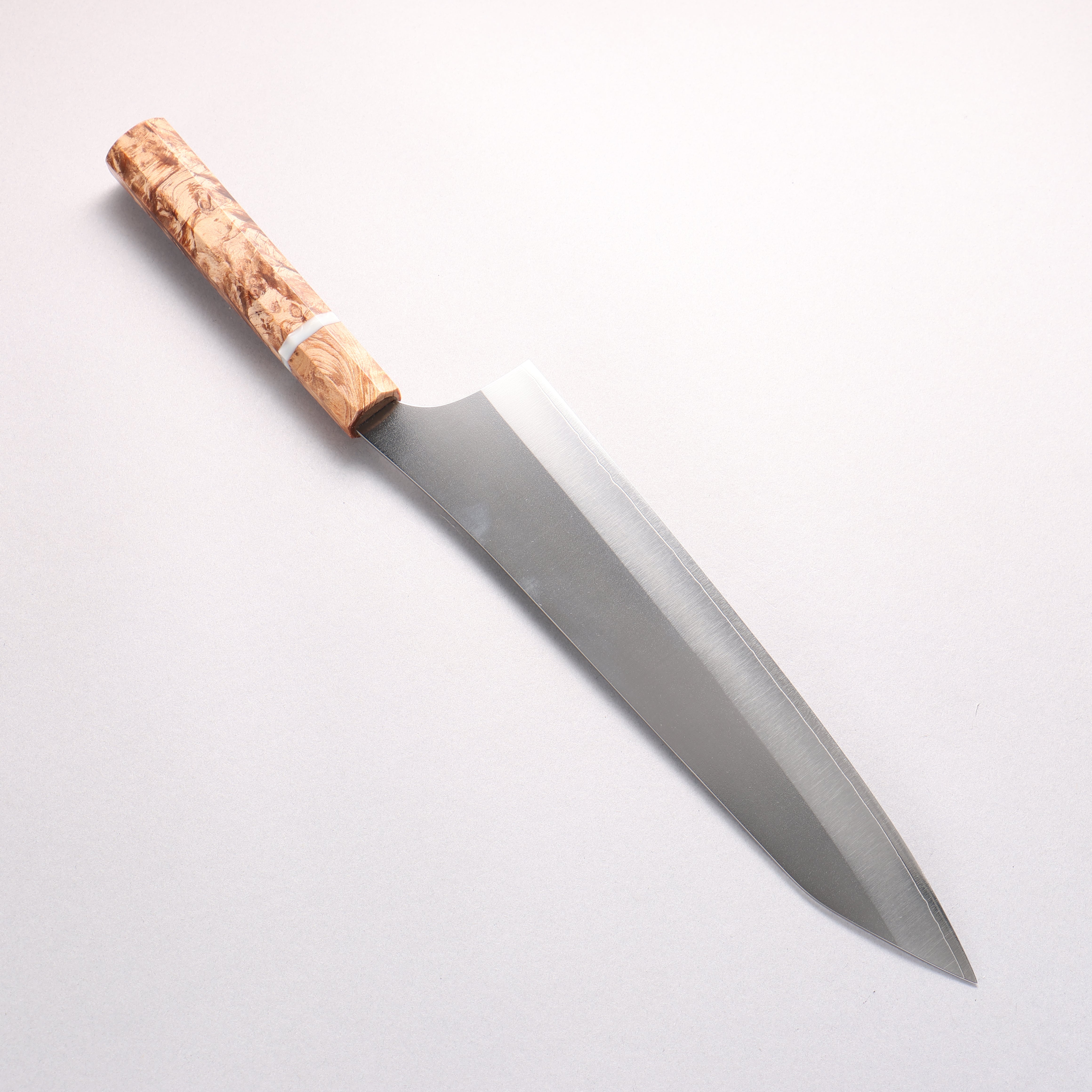Yu Kurosaki Gekko VG-XEOS Gyuto 240mm Brown Stabilized Wood (White Ring) Handle