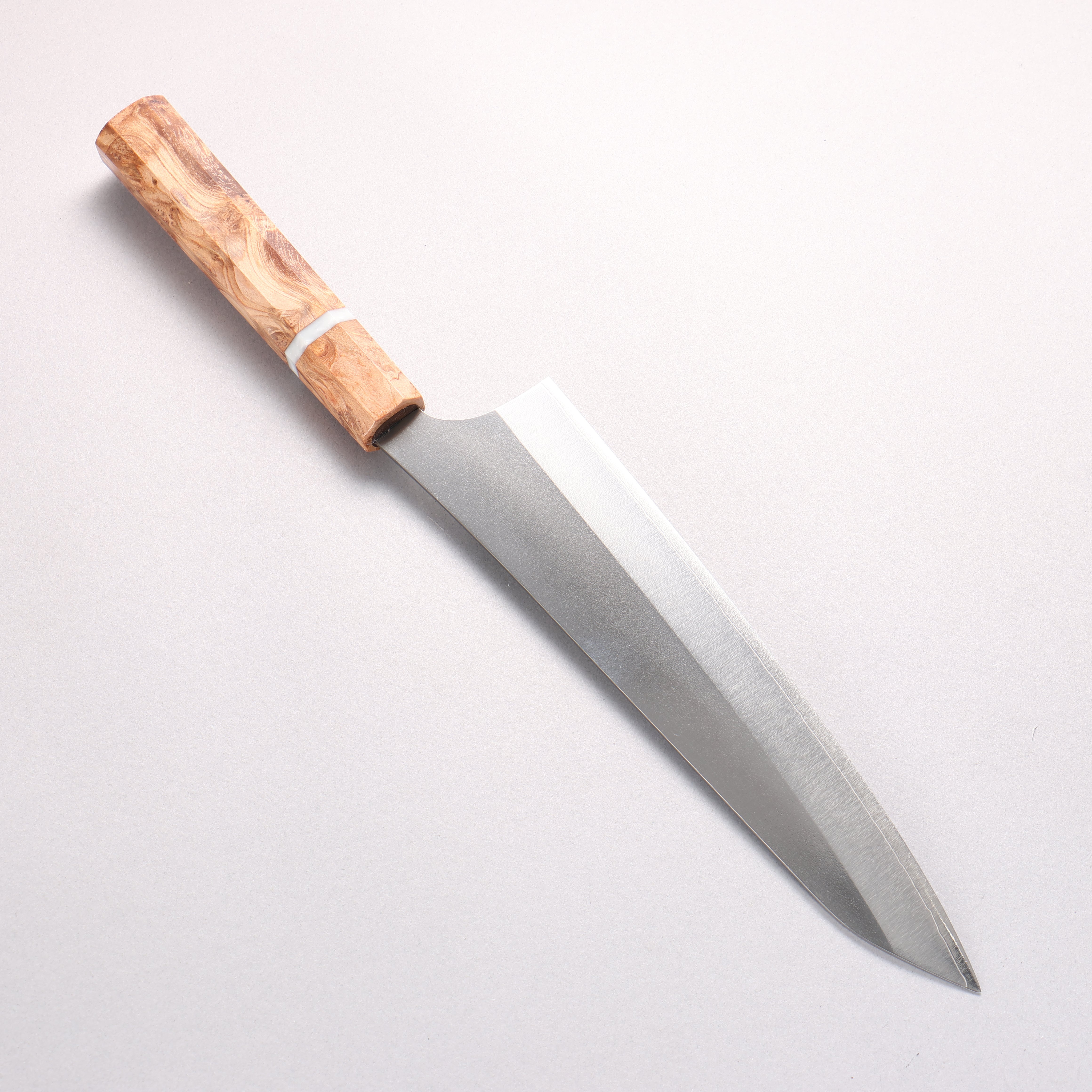 Yu Kurosaki Gekko VG-XEOS Gyuto 210mm Brown Stabilized Wood (White Ring) Handle