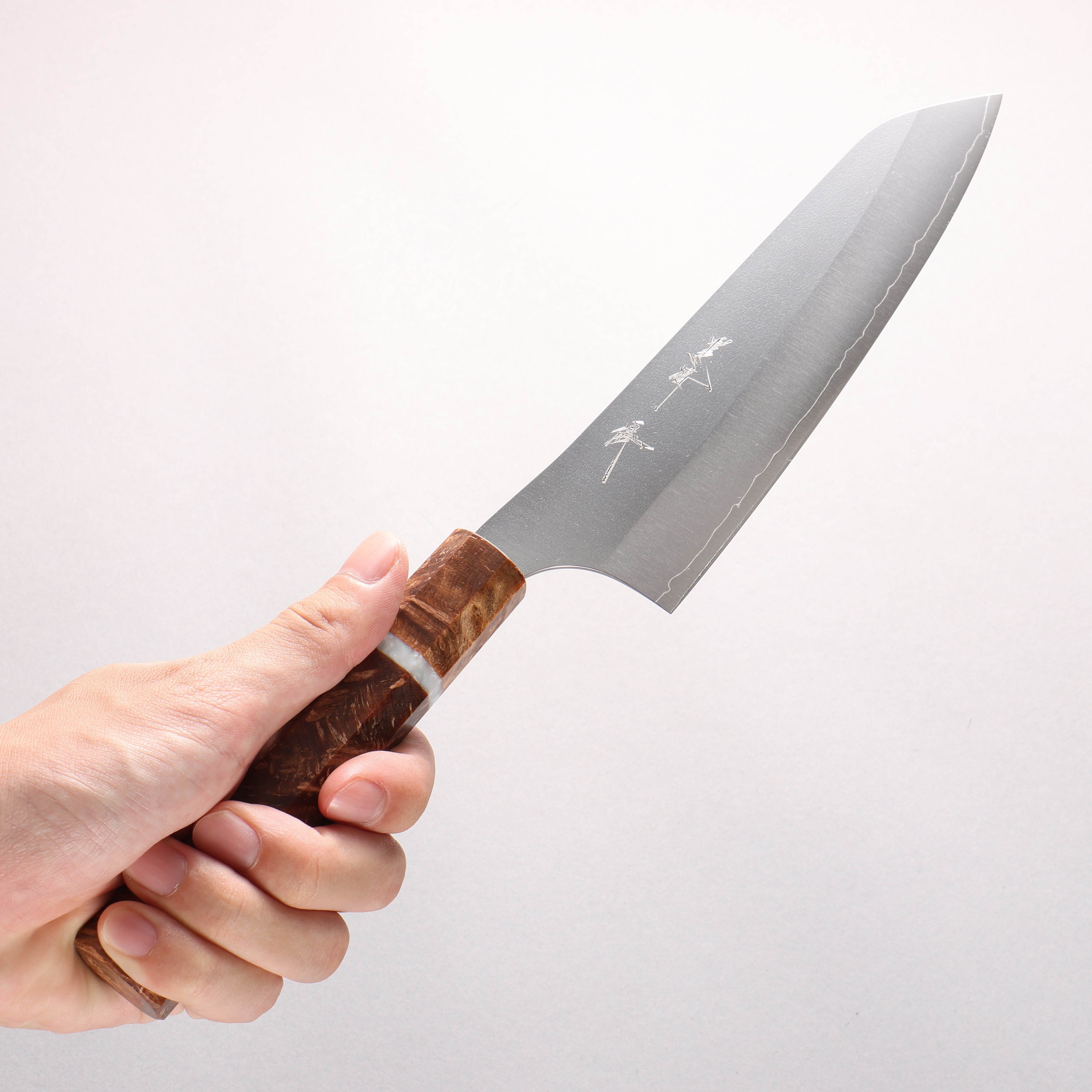 Yu Kurosaki Gekko VG-XEOS Bunka 170mm Brown Stabilized Wood (White Ring) Handle