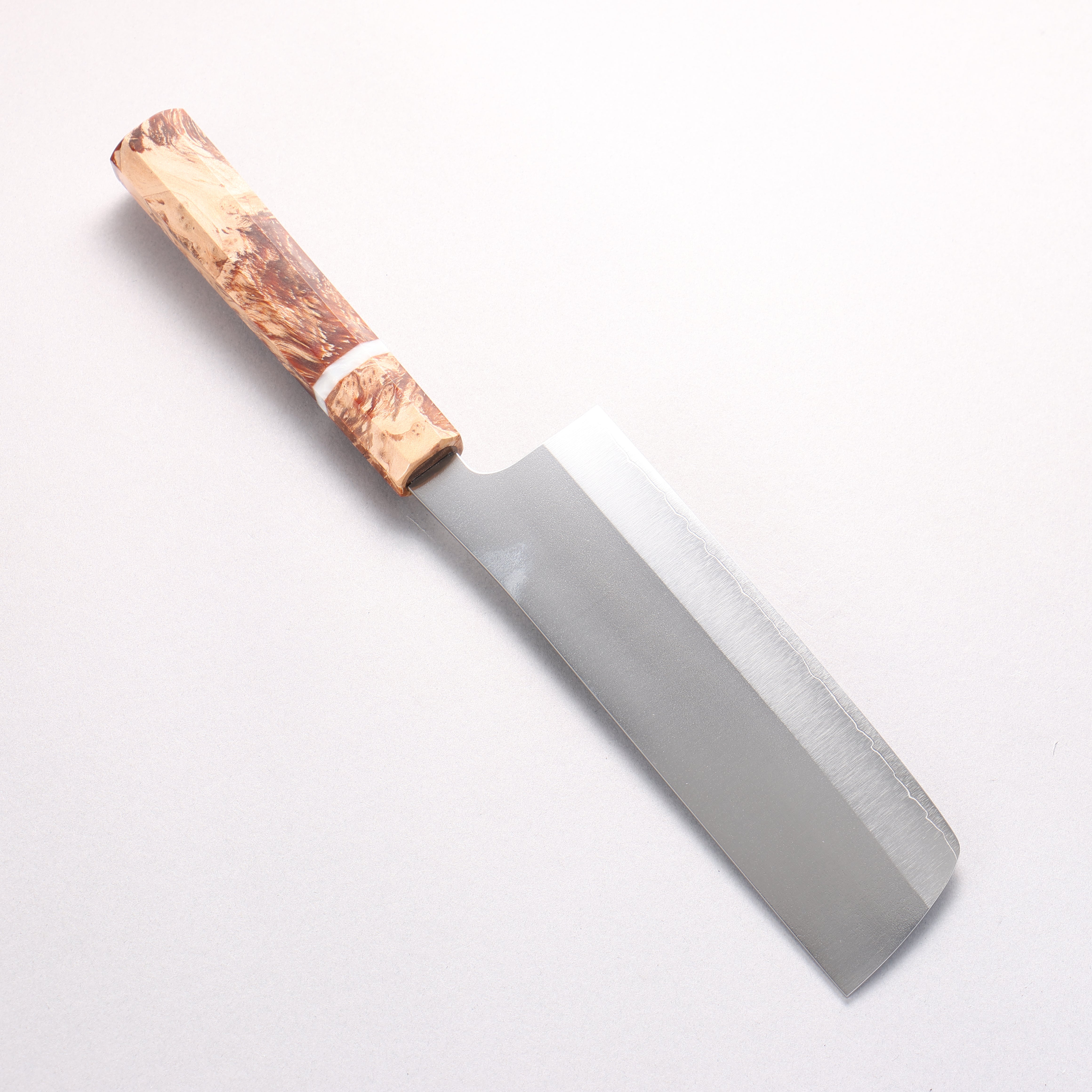 Yu Kurosaki Gekko VG-XEOS Nakiri 165mm Brown Stabilized Wood (White Ring) Handle