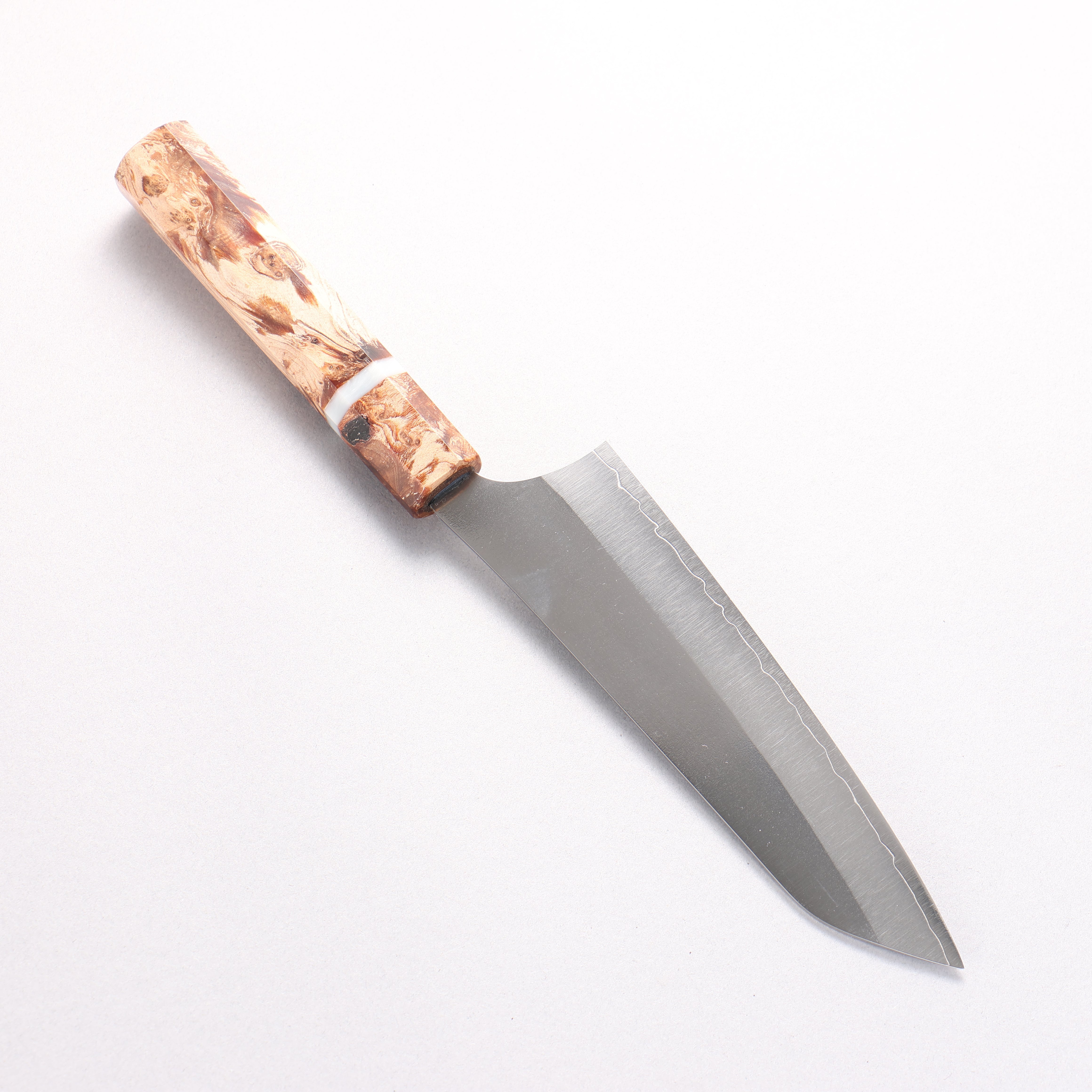 Yu Kurosaki Gekko VG-XEOS Small Bunka 150mm Brown Stabilized Wood (White Ring) Handle