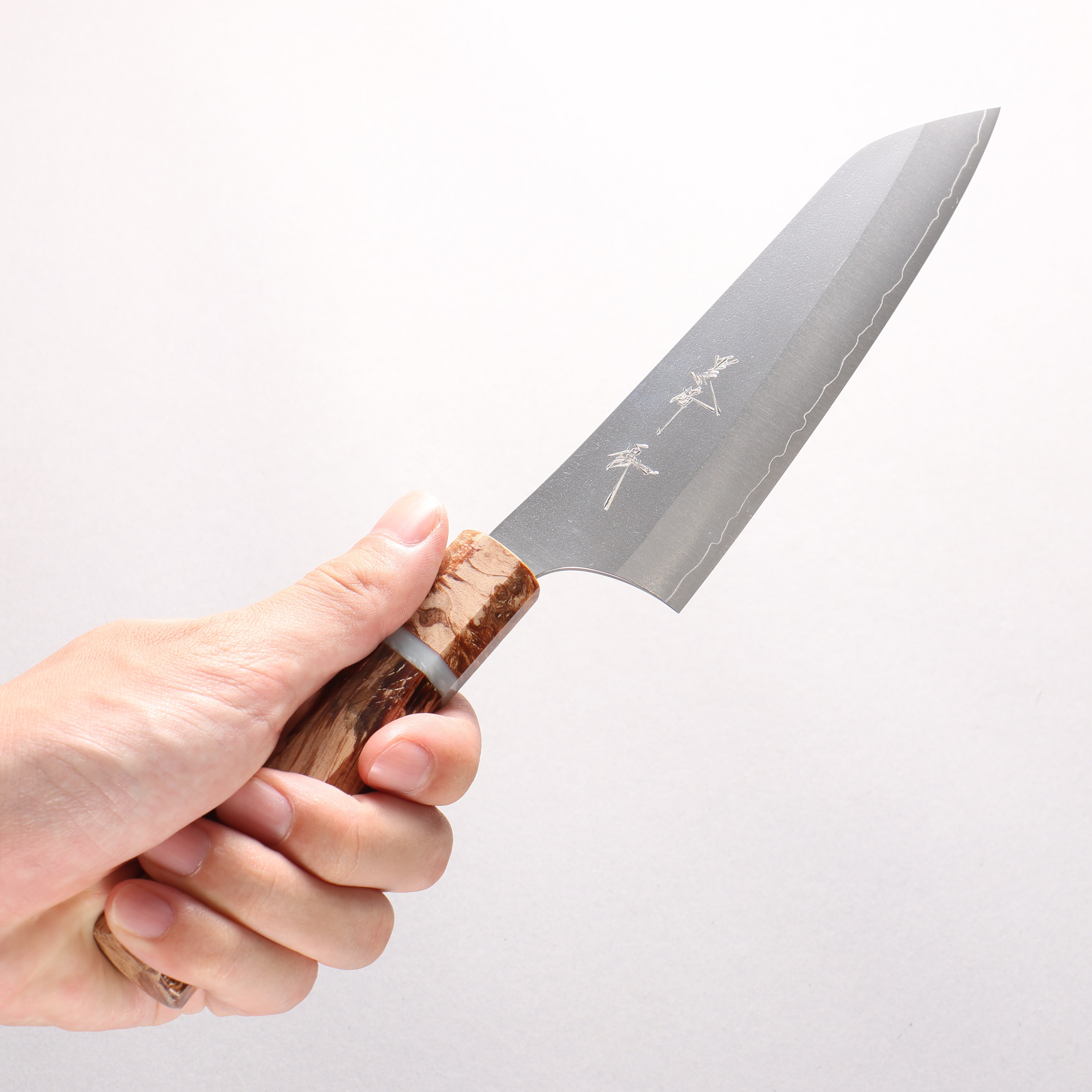 Yu Kurosaki Gekko VG-XEOS Small Bunka 150mm Brown Stabilized Wood (White Ring) Handle