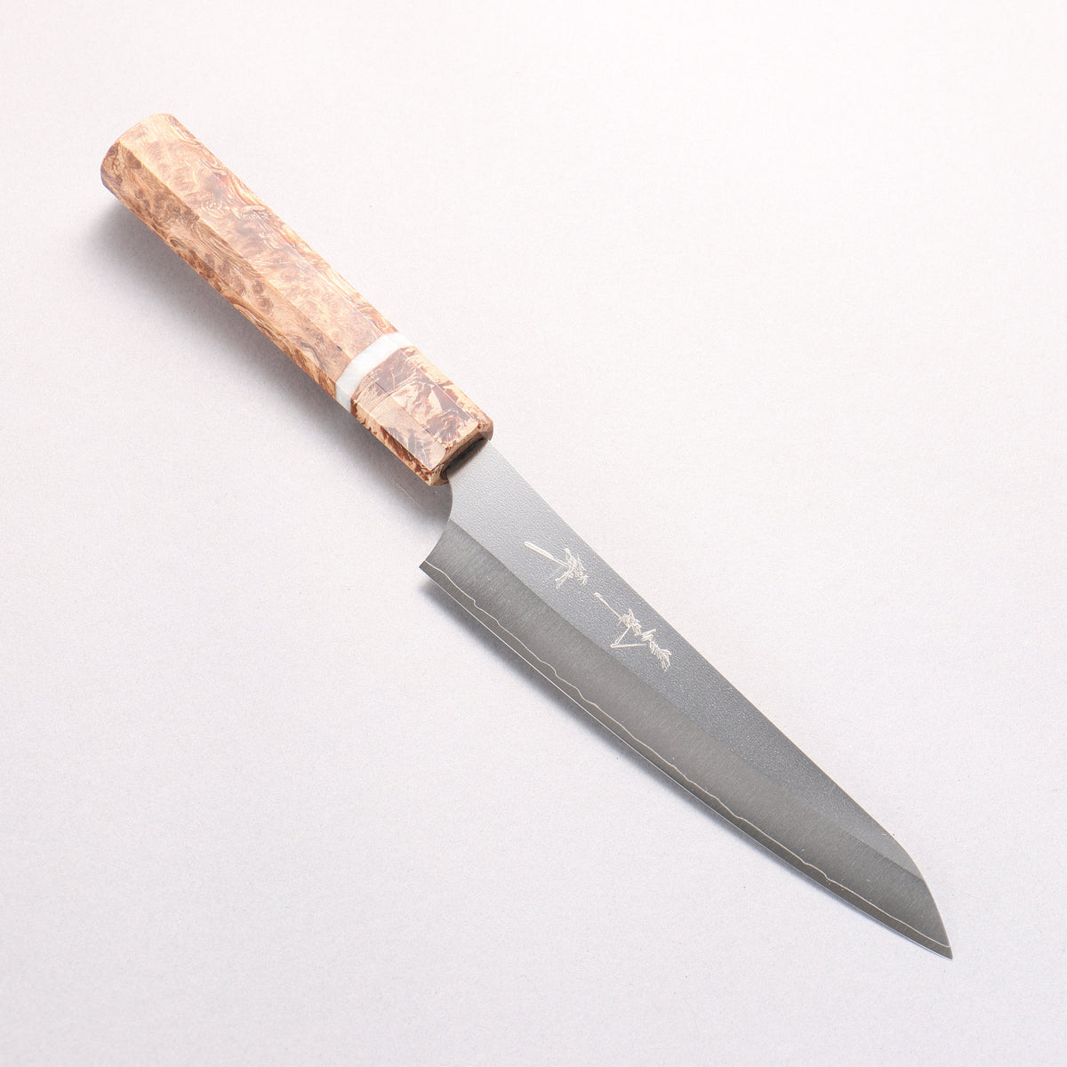 Yu Kurosaki Gekko VG-XEOS Petty-Utility 150mm Brown Stabilized Wood (White Ring) Handle