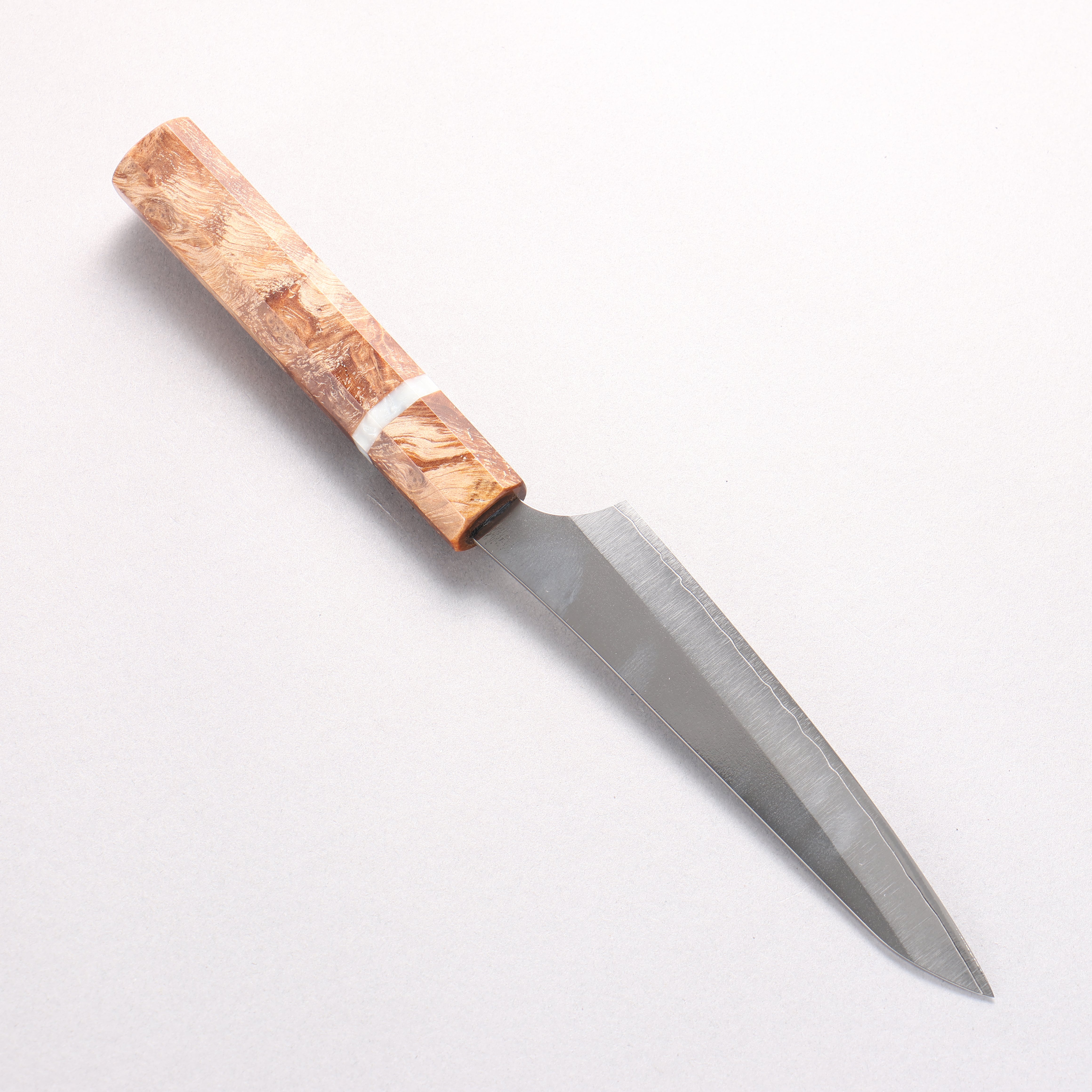 Yu Kurosaki Gekko VG-XEOS Petty-Utility 130mm Brown Stabilized Wood (White Ring) Handle