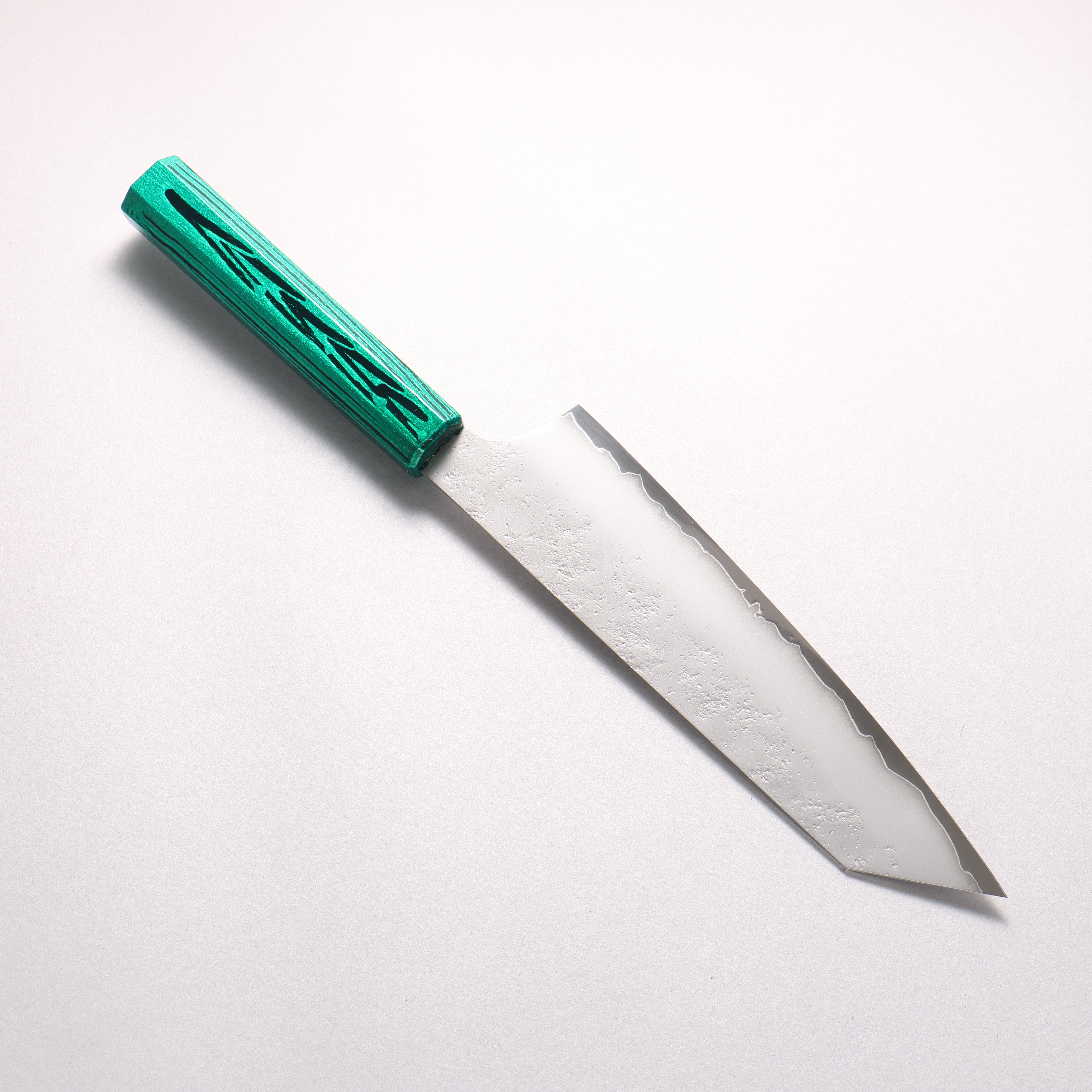 Sakai Takayuki Saikou VG10 Nashiji Kengata Gyuto 190mm Brilliant Green Lacquer Color Handle