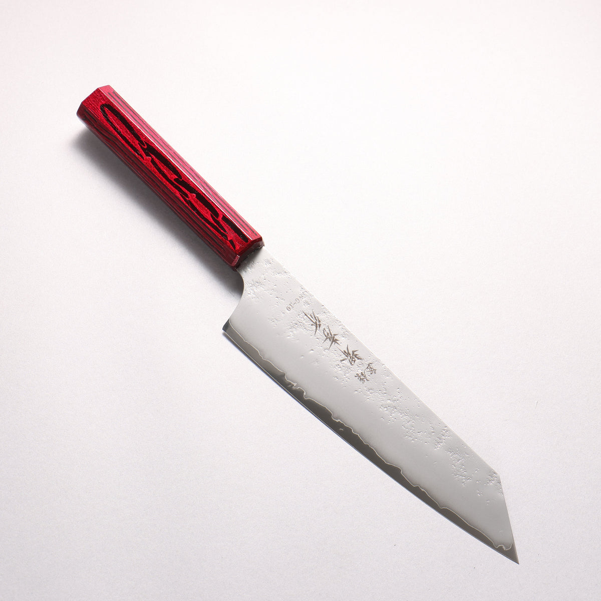 Sakai Takayuki Saikou VG10 Nashiji Kengata Gyuto 190mm Brilliant Red Lacquer Color Handle