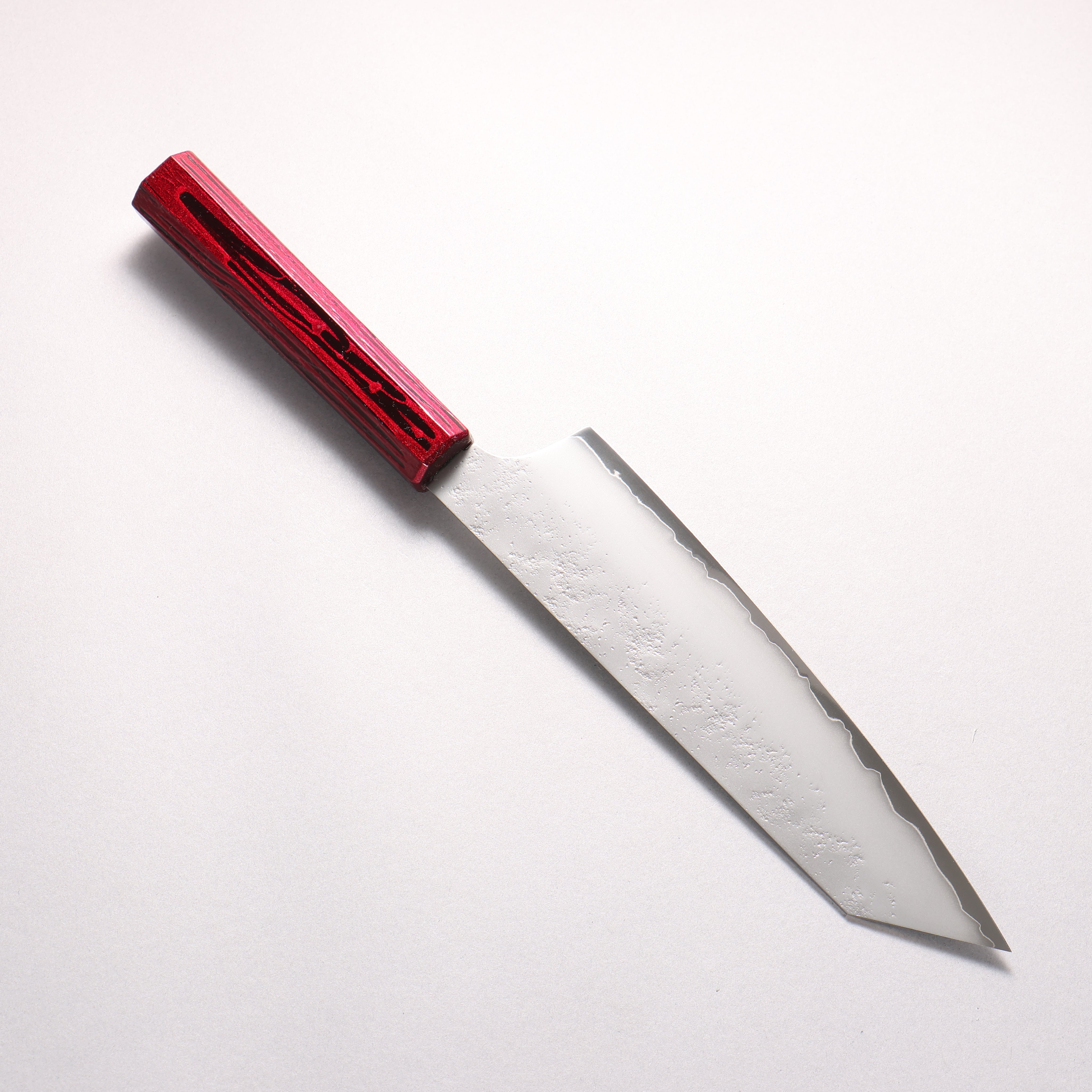 Sakai Takayuki Saikou VG10 Nashiji Kengata Gyuto 190mm Brilliant Red Lacquer Color Handle