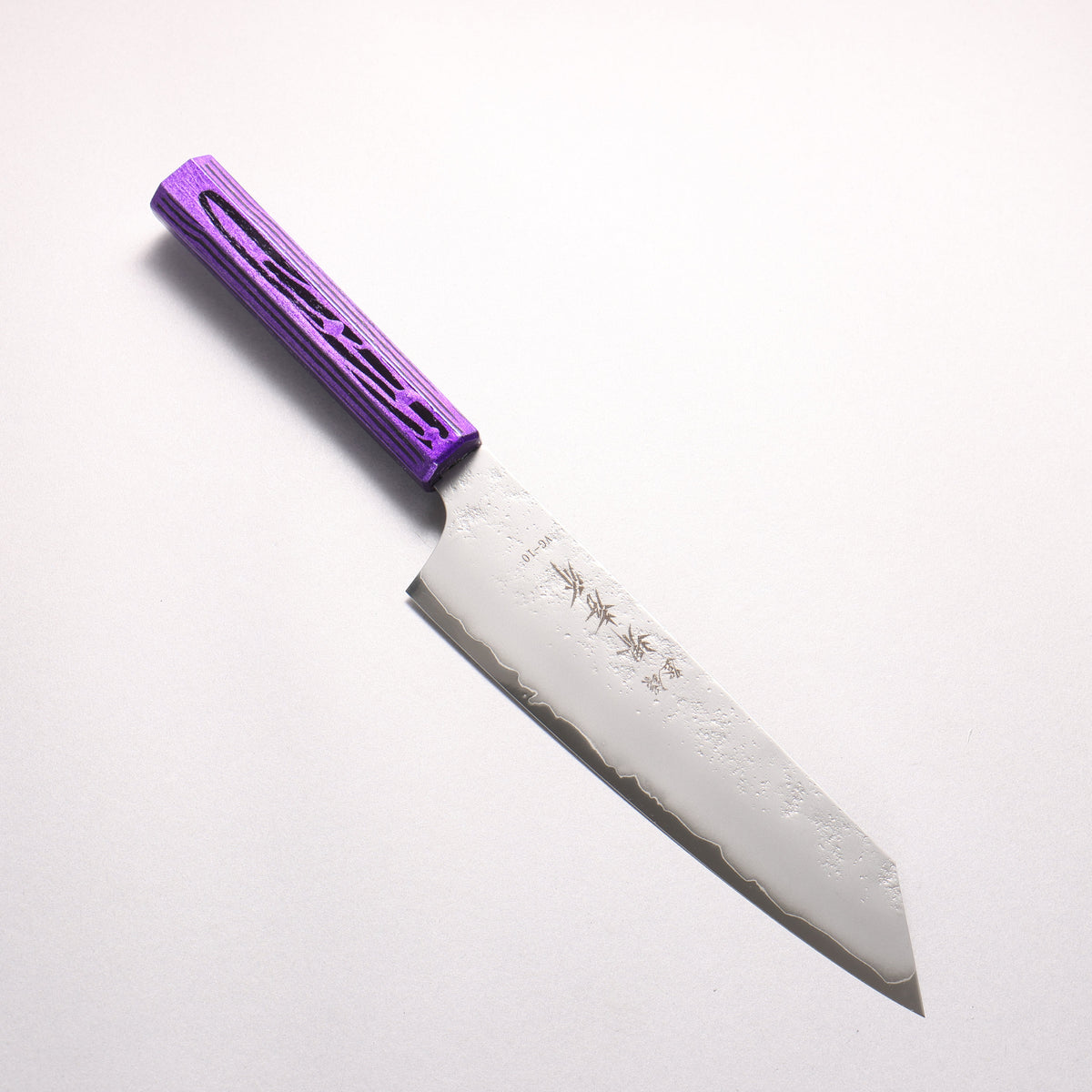 Sakai Takayuki Saikou VG10 Nashiji Kengata Gyuto 190mm Brilliant Purple Lacquer Color Handle