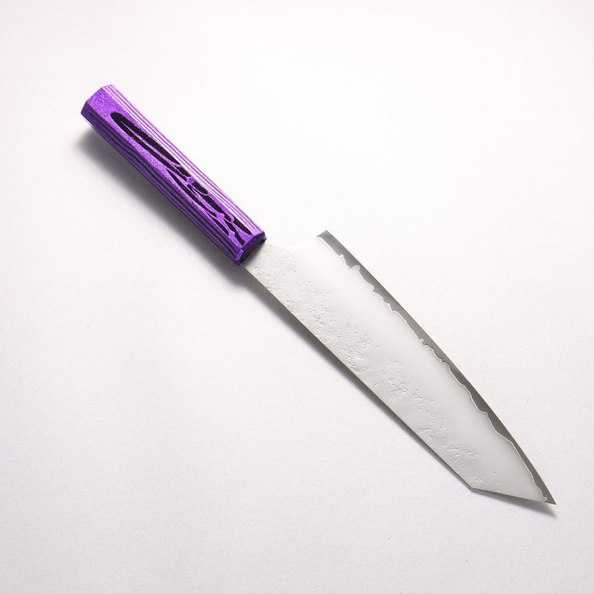 Sakai Takayuki Saikou VG10 Nashiji Kengata Gyuto 190mm Brilliant Purple Lacquer Color Handle