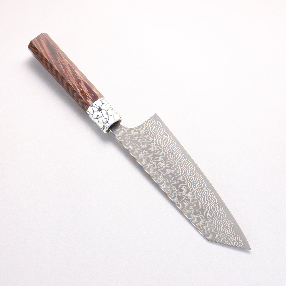 Yoshimi Kato VG10 Black Damascus Bunka 170mm Wenge (ferrule: White Turquoise) Handle