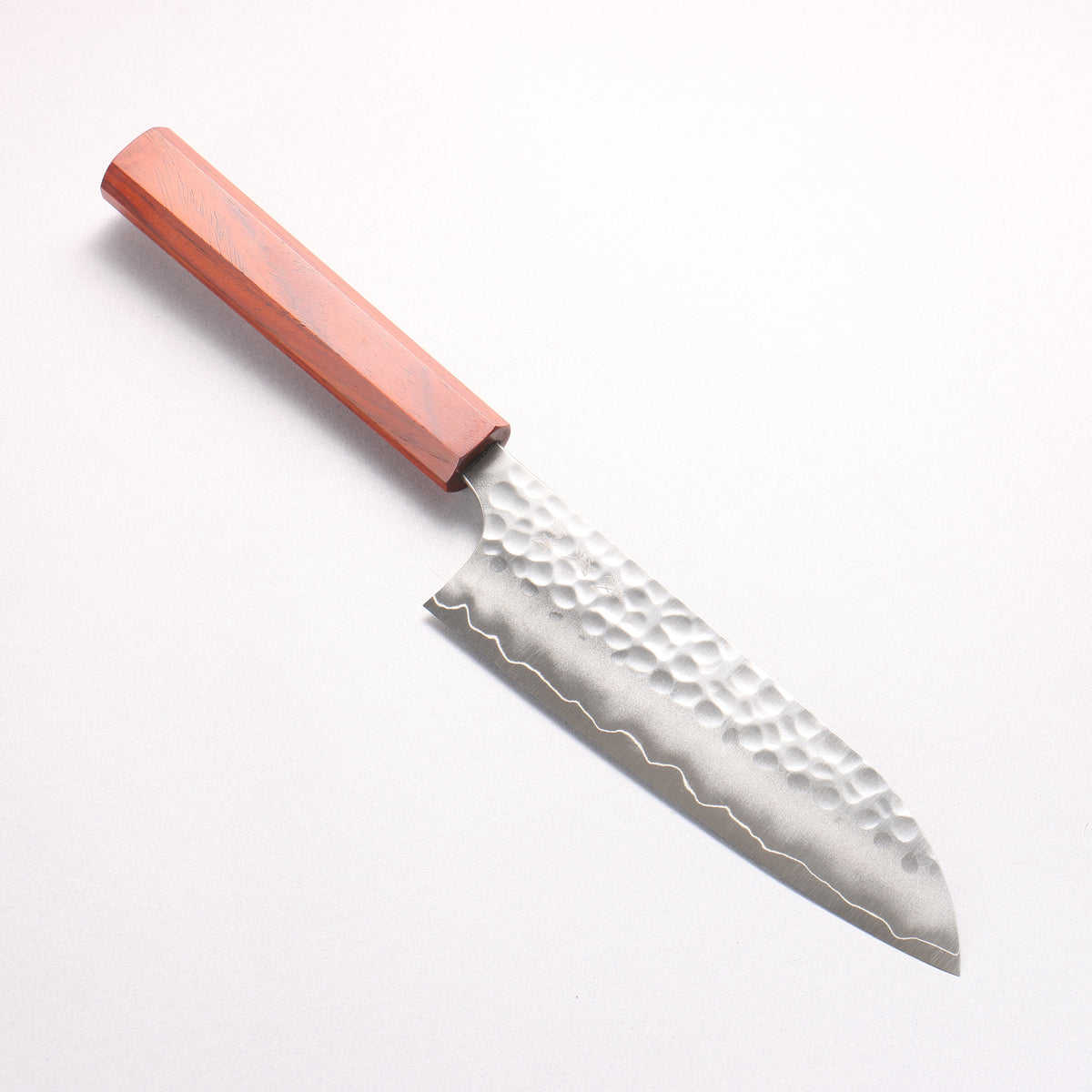 Yoshimi Kato VG7 Hammered(Maru) Migaki Finished Santoku 170mm Cocobolo Handle