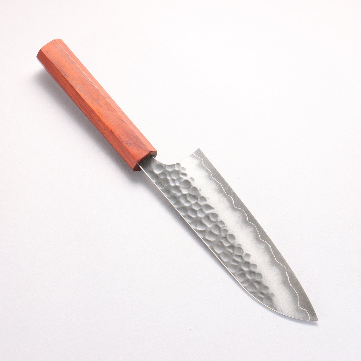 Yoshimi Kato VG7 Hammered(Maru) Migaki Finished Santoku 170mm Cocobolo Handle