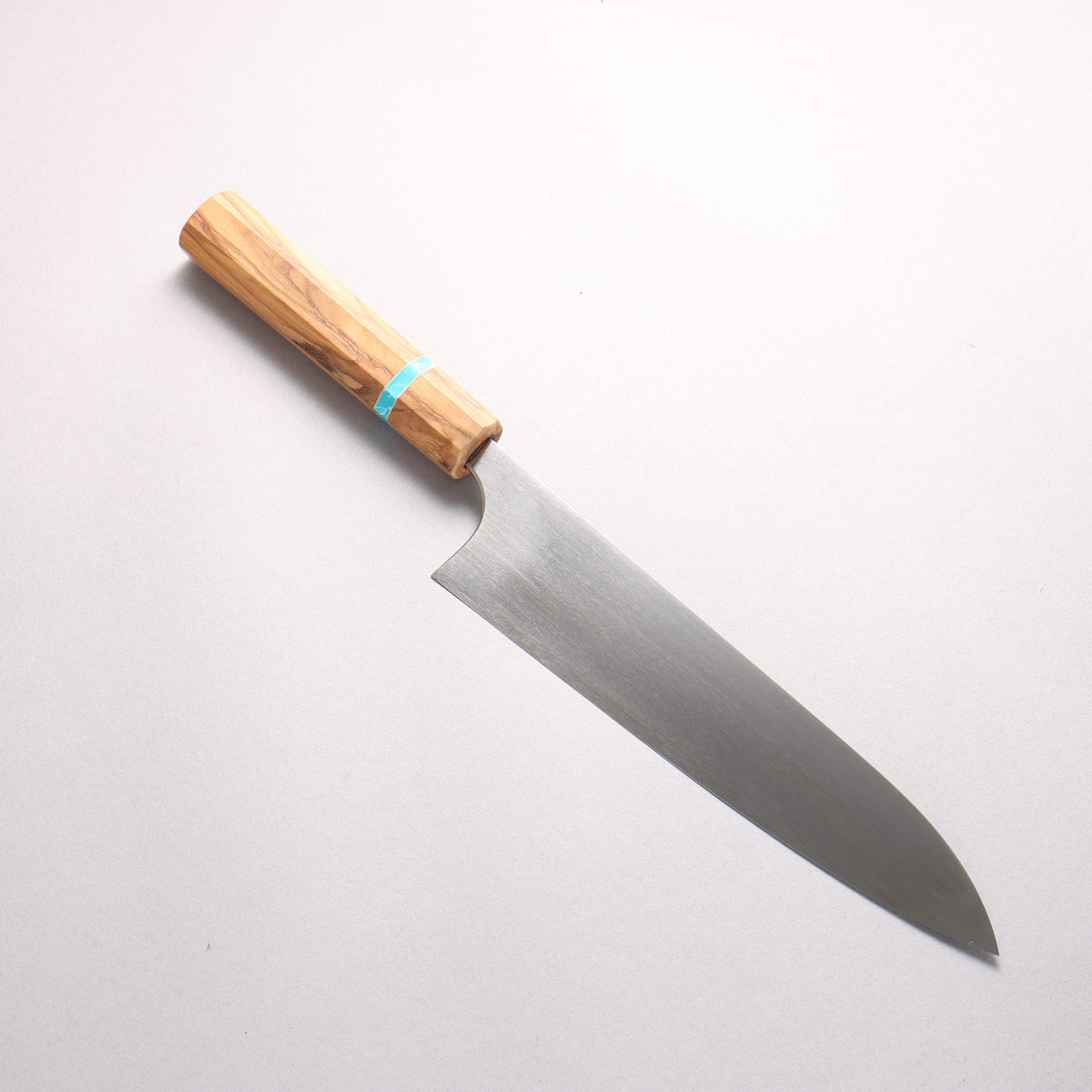 Anryu Suiran VG-XEOS Migaki Finished Gyuto 210mm Olive Tree (Turquoise Ring) Handle