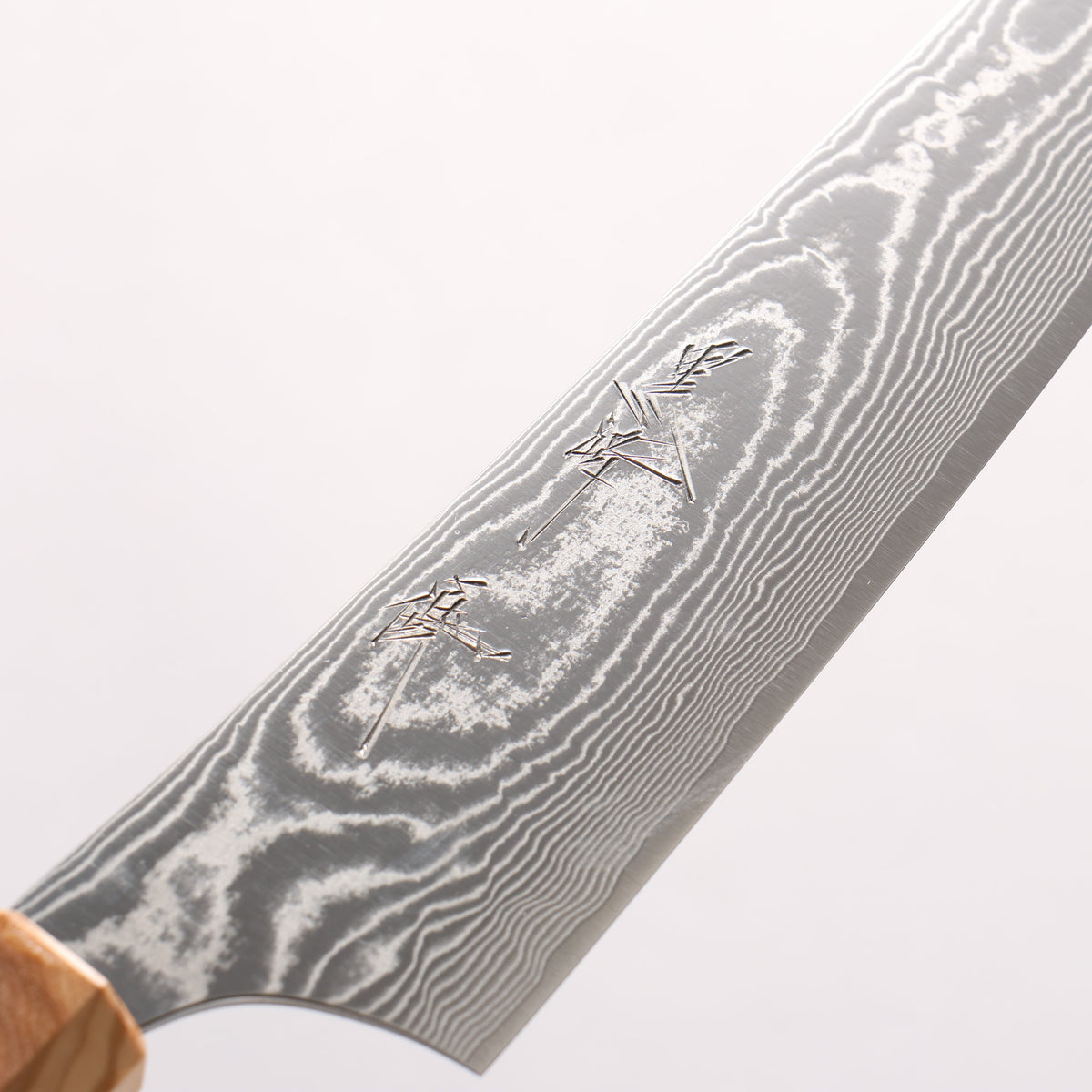 Yu Kurosaki Suiun SG2 Damascus Petty-Utility 150mm Olive Tree Clear Resin And Turquoise Handle