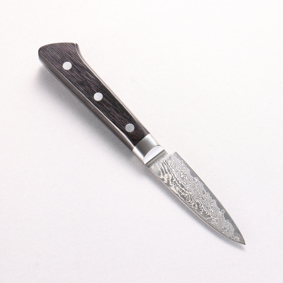 Ryusen Bonten Unryu VG10 63 Layer Damascus Petty-Utility 75mm Black Pakka wood Handle