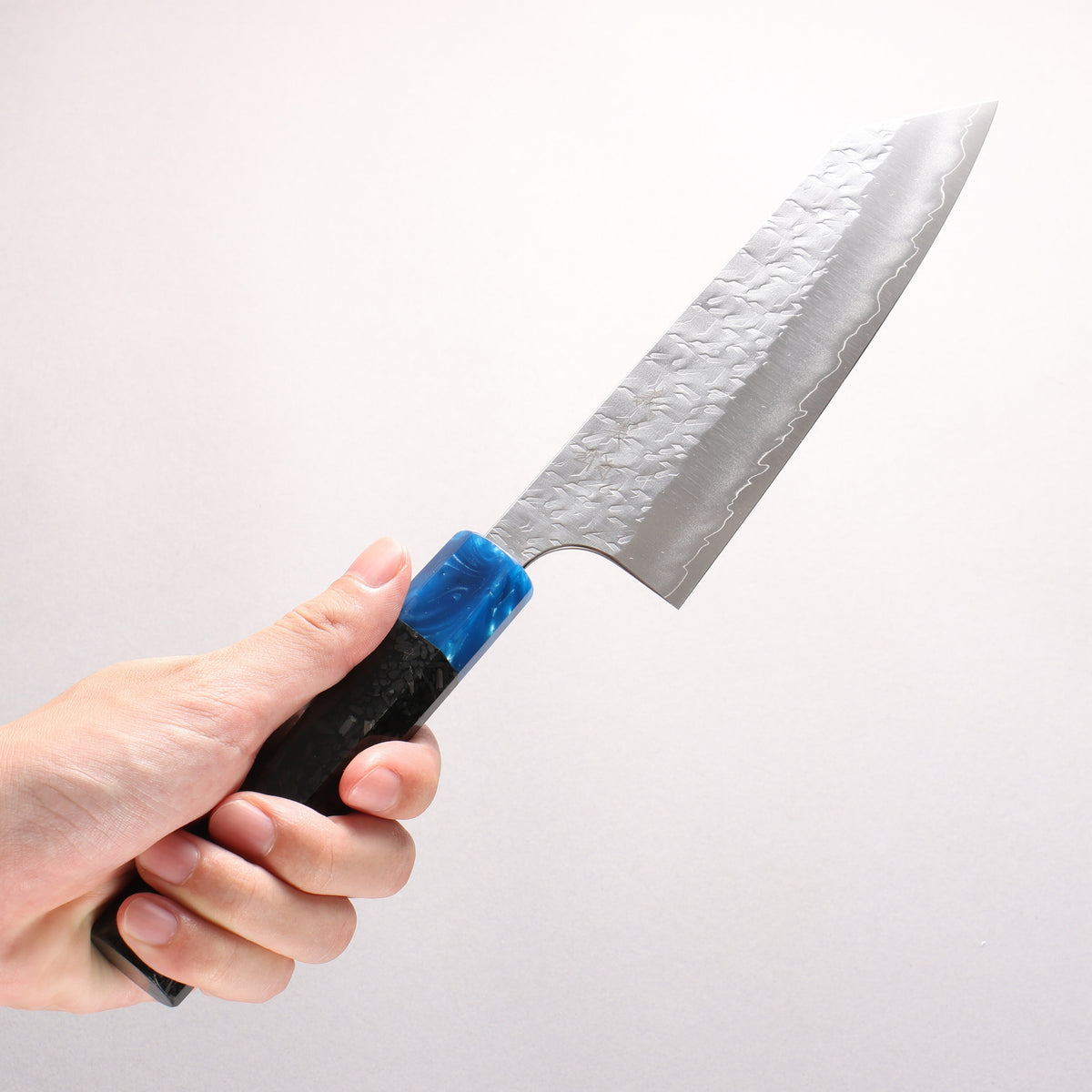 Yoshimi Kato Hyo SG2 Hammered Bunka 170mm Carbon Fiber (ferrule: Blue Marble Resin) Handle