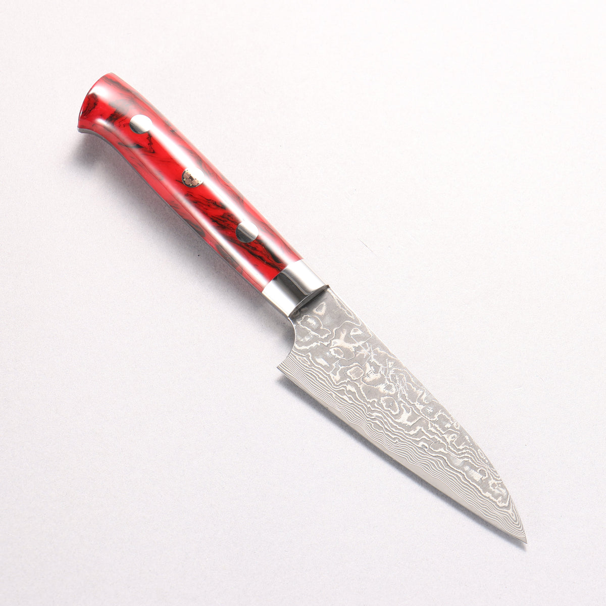 Takeshi Saji SG2 Black Damascus Petty-Utility 90mm Red Marble / Black Marble Acrylic Handle