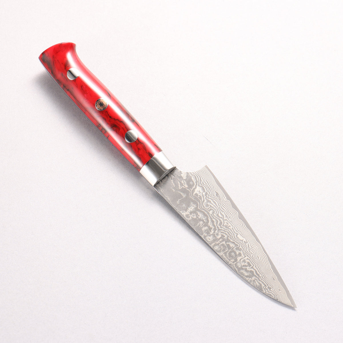 Takeshi Saji SG2 Black Damascus Petty-Utility 90mm Red Marble / Black Marble Acrylic Handle
