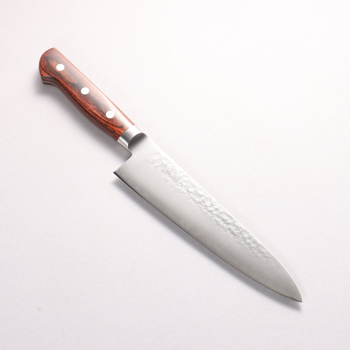 Kanjyo SG2 Hammered Gyuto 180mm Mahogany Pakka wood Handle - Seisuke Knife